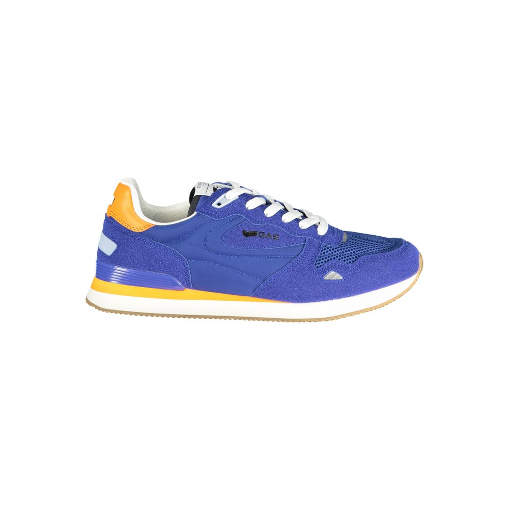 Gas Blue Polyurethane Men Sneaker | Regal Royce