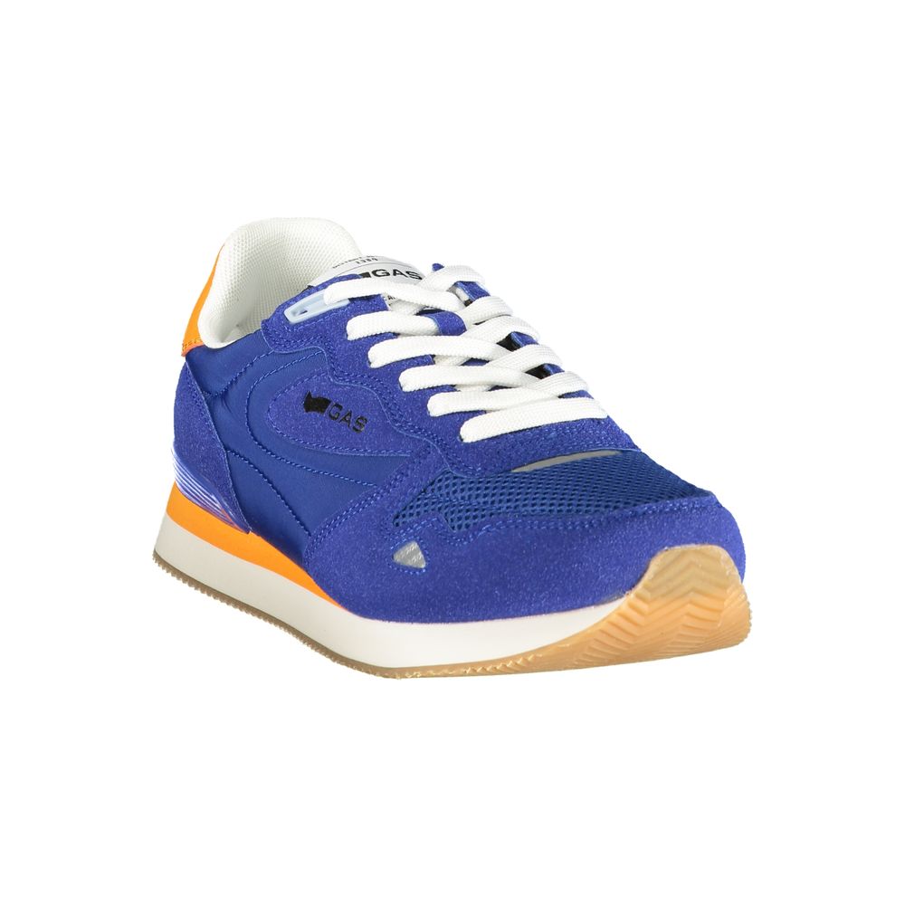 Gas Blue Polyurethane Men Sneaker | Regal Royce