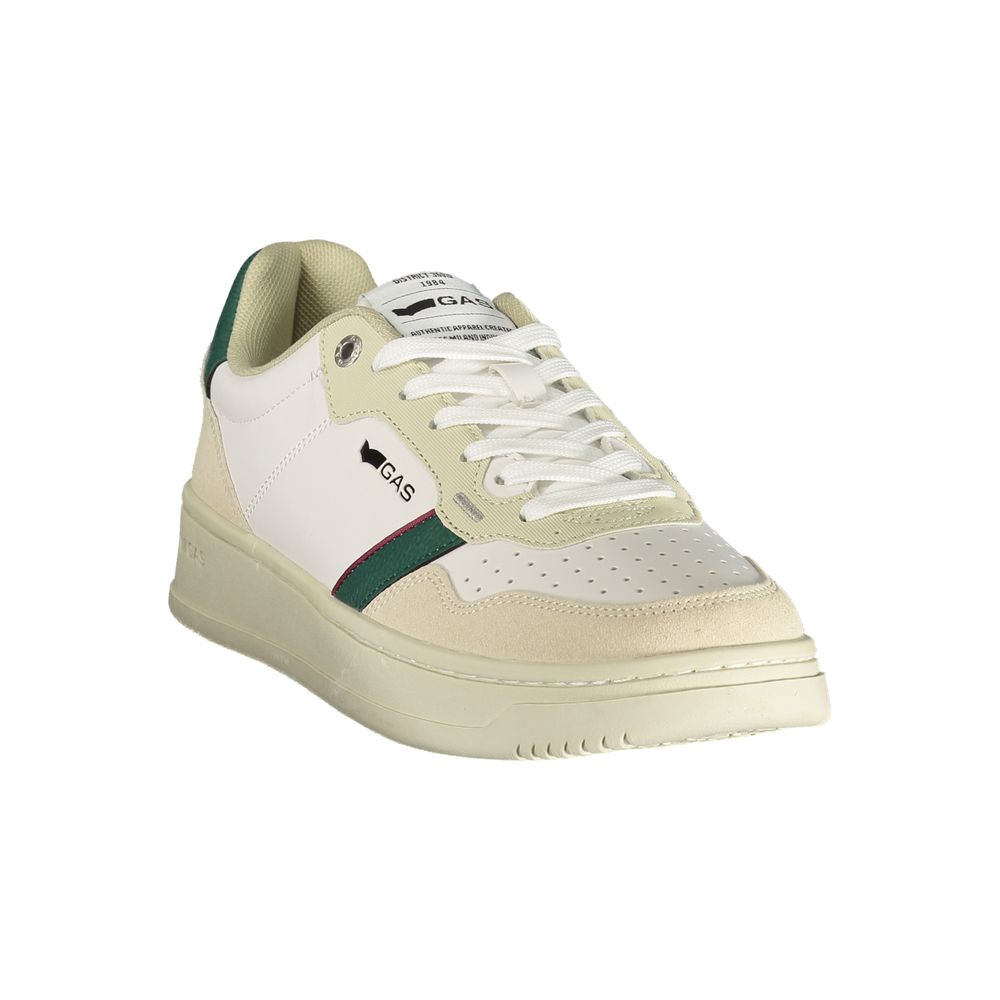 Gas White Polyurethane Men's Sneaker | Regal Royce