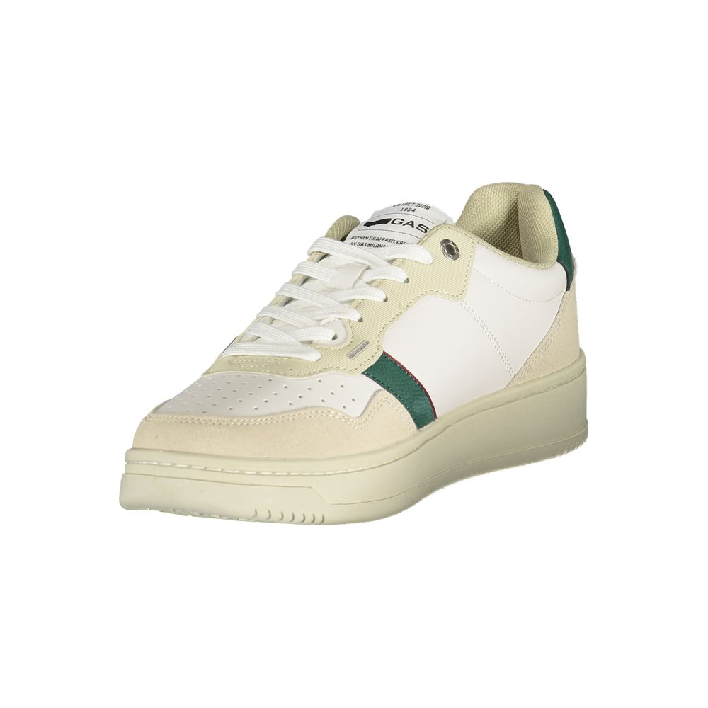 Gas White Polyurethane Men's Sneaker | Regal Royce
