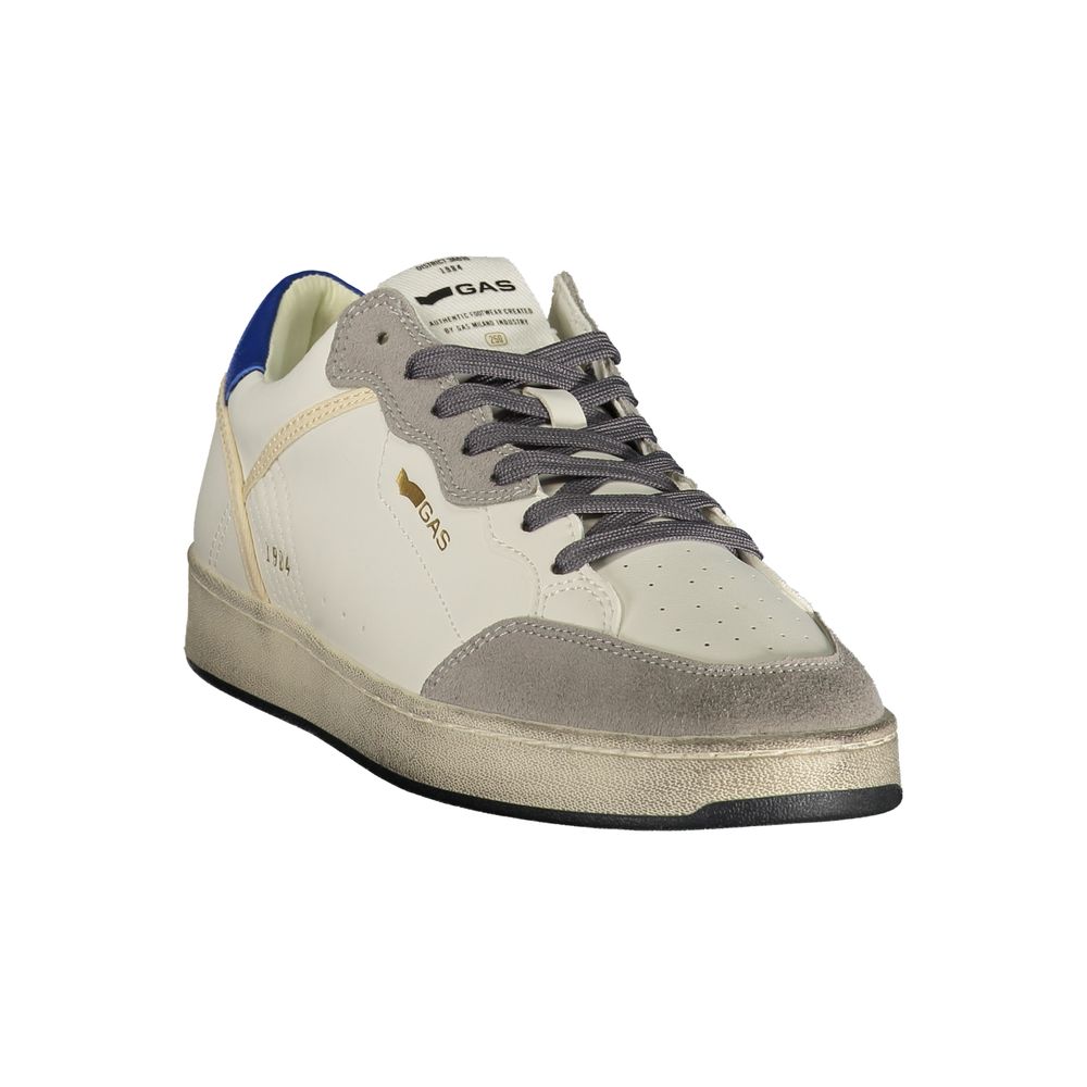 Gas White Polyurethane Men's Sneaker | Regal Royce