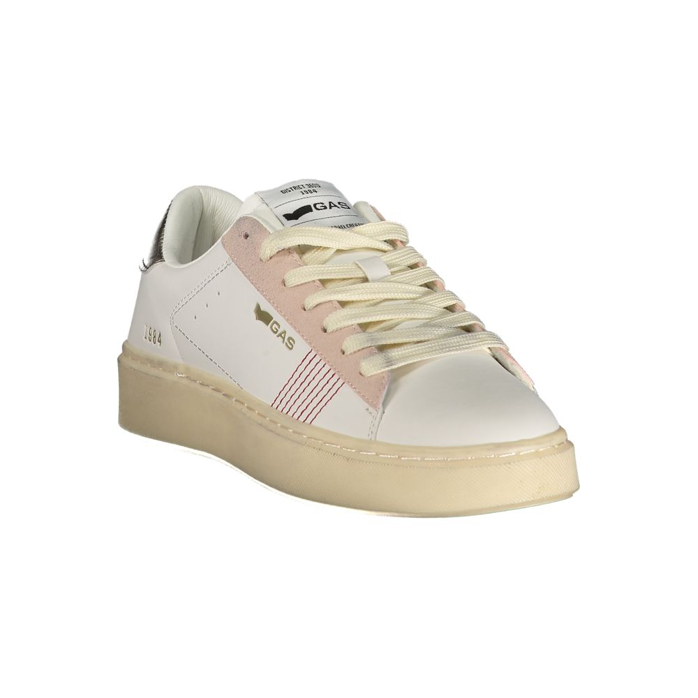 Gas White Polyurethane Women's Sneaker | Regal Royce