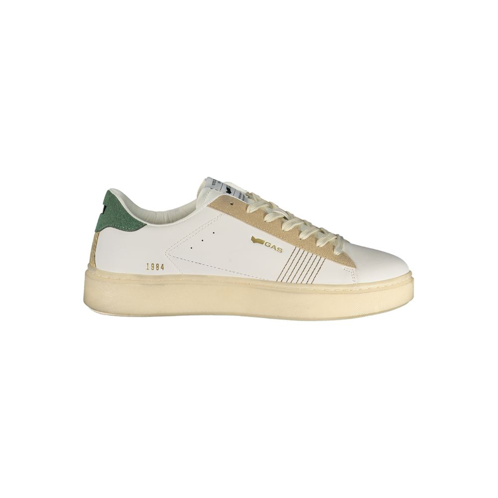 Gas White Polyurethane Men's Sneaker | Regal Royce