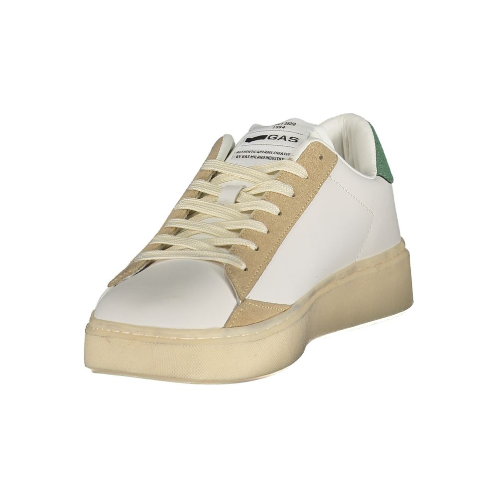 Gas White Polyurethane Men's Sneaker | Regal Royce