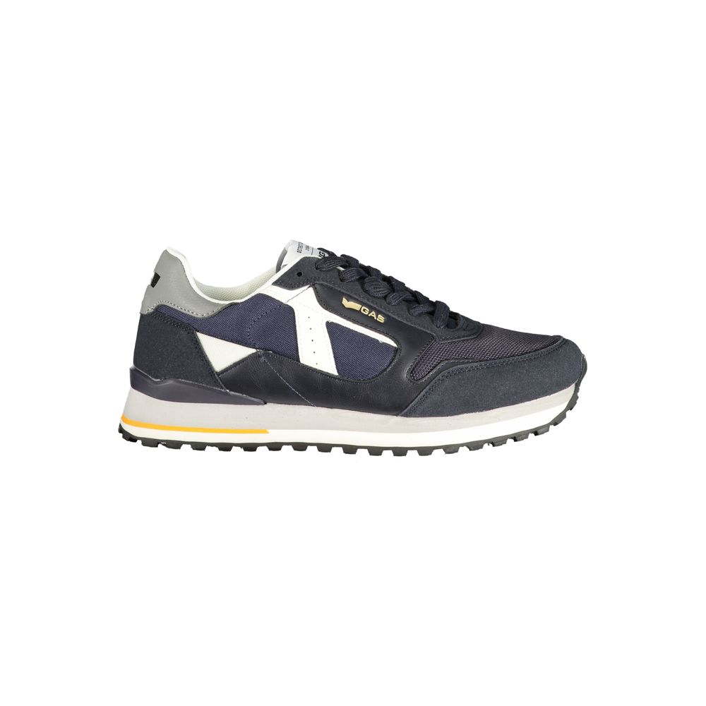 Gas Blue Polyurethane Men Sneaker | Regal Royce