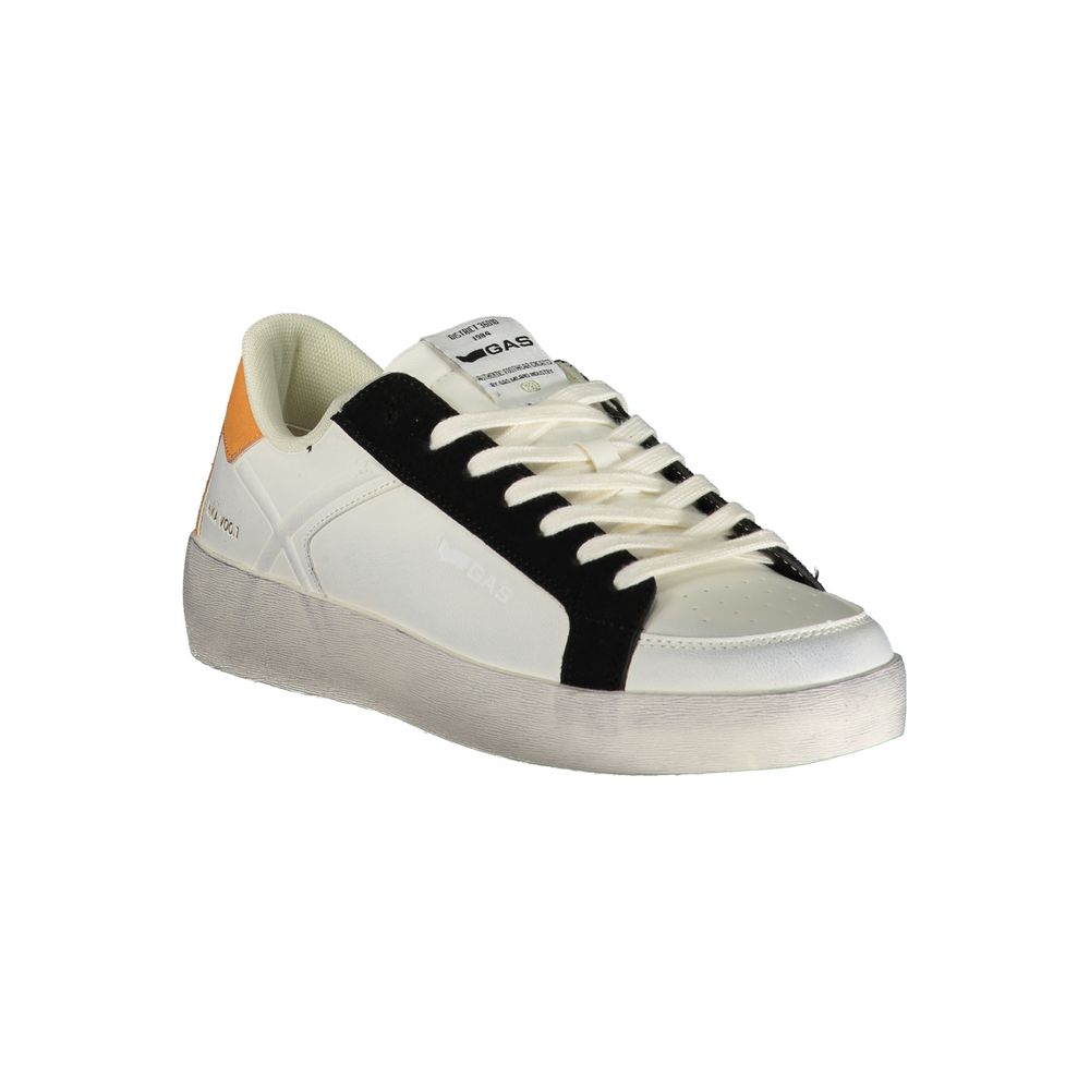 Gas White Polyurethane Men's Sneaker | Regal Royce