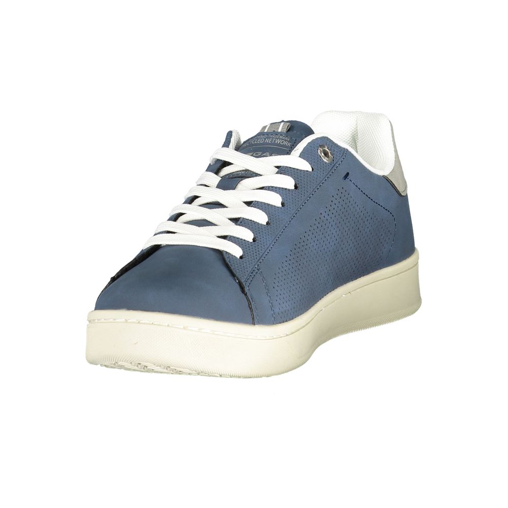 Gas Blue Polyurethane Men Sneaker | Regal Royce
