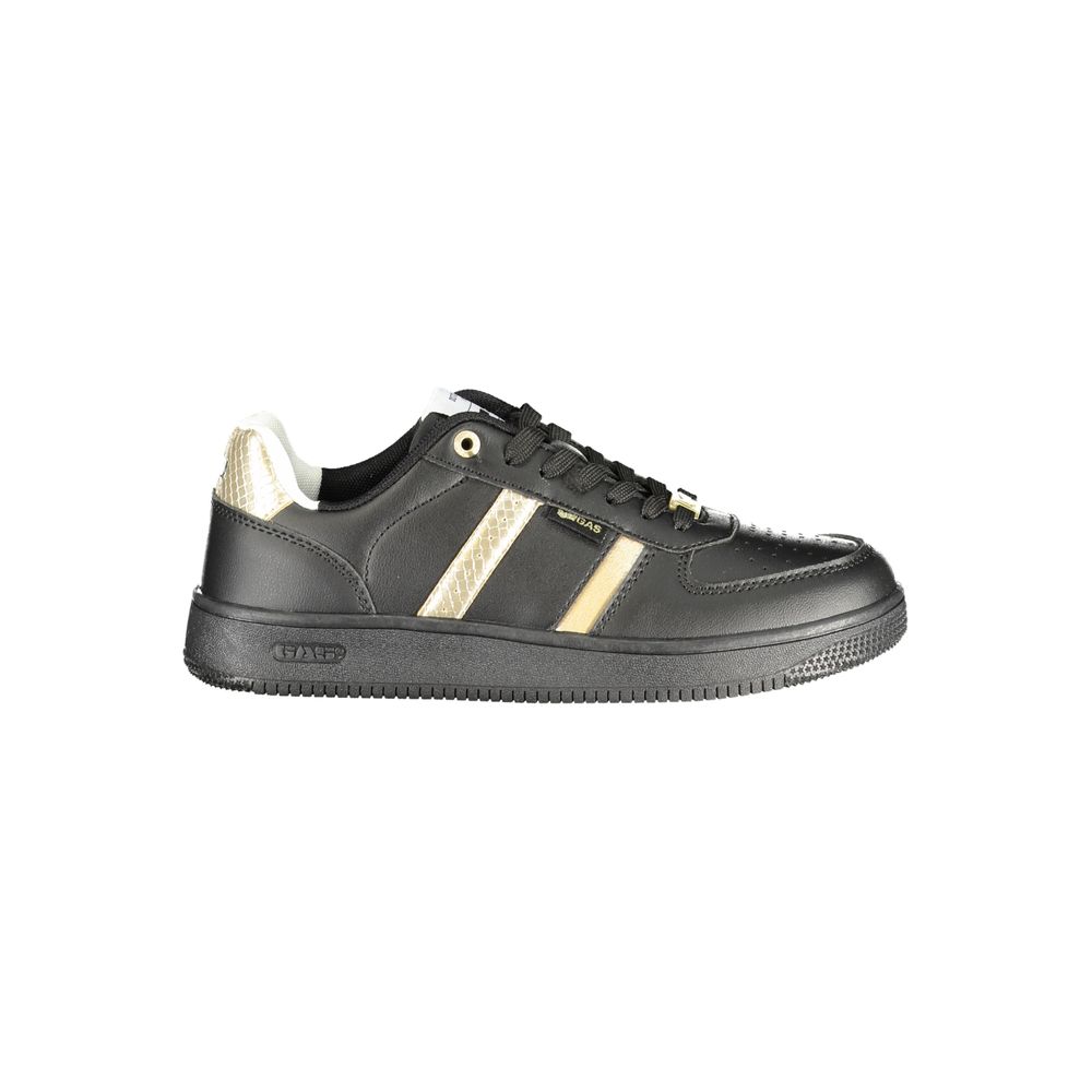 Gas Black Polyurethane Women Sneaker | Regal Royce