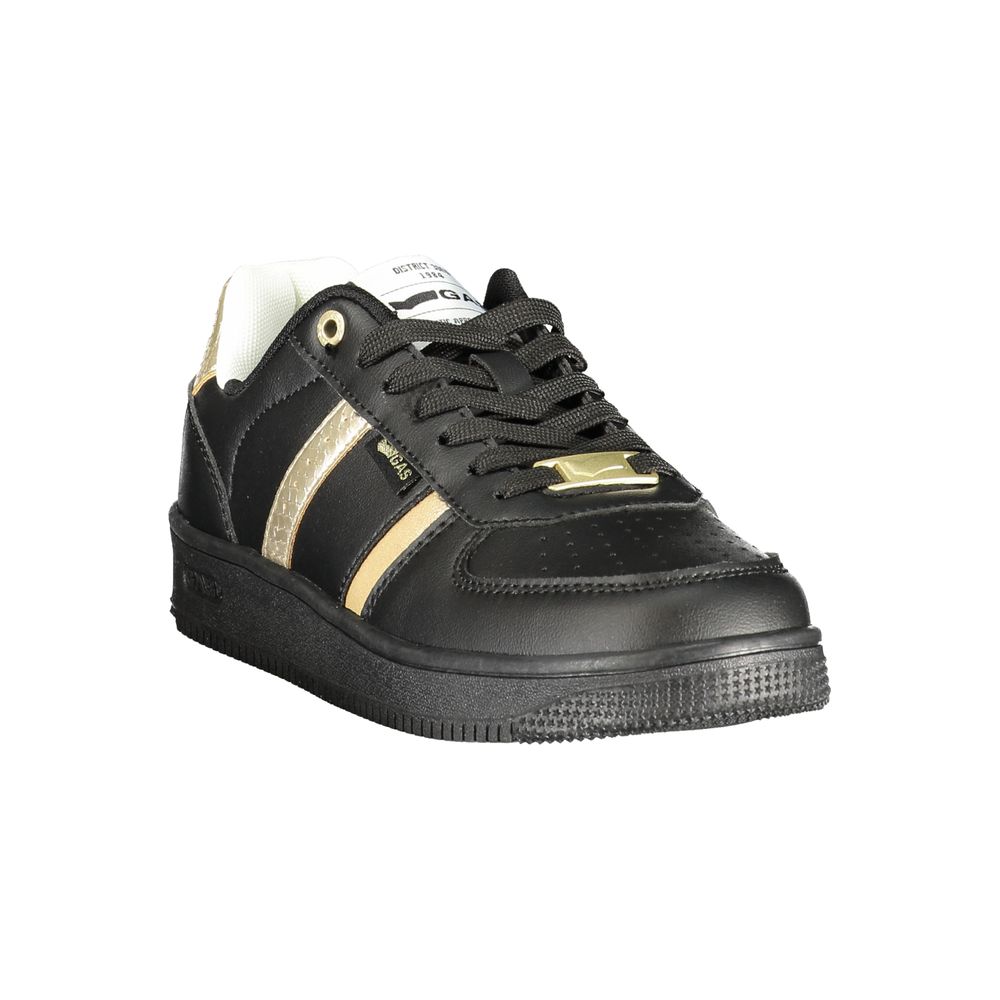 Gas Black Polyurethane Women Sneaker | Regal Royce