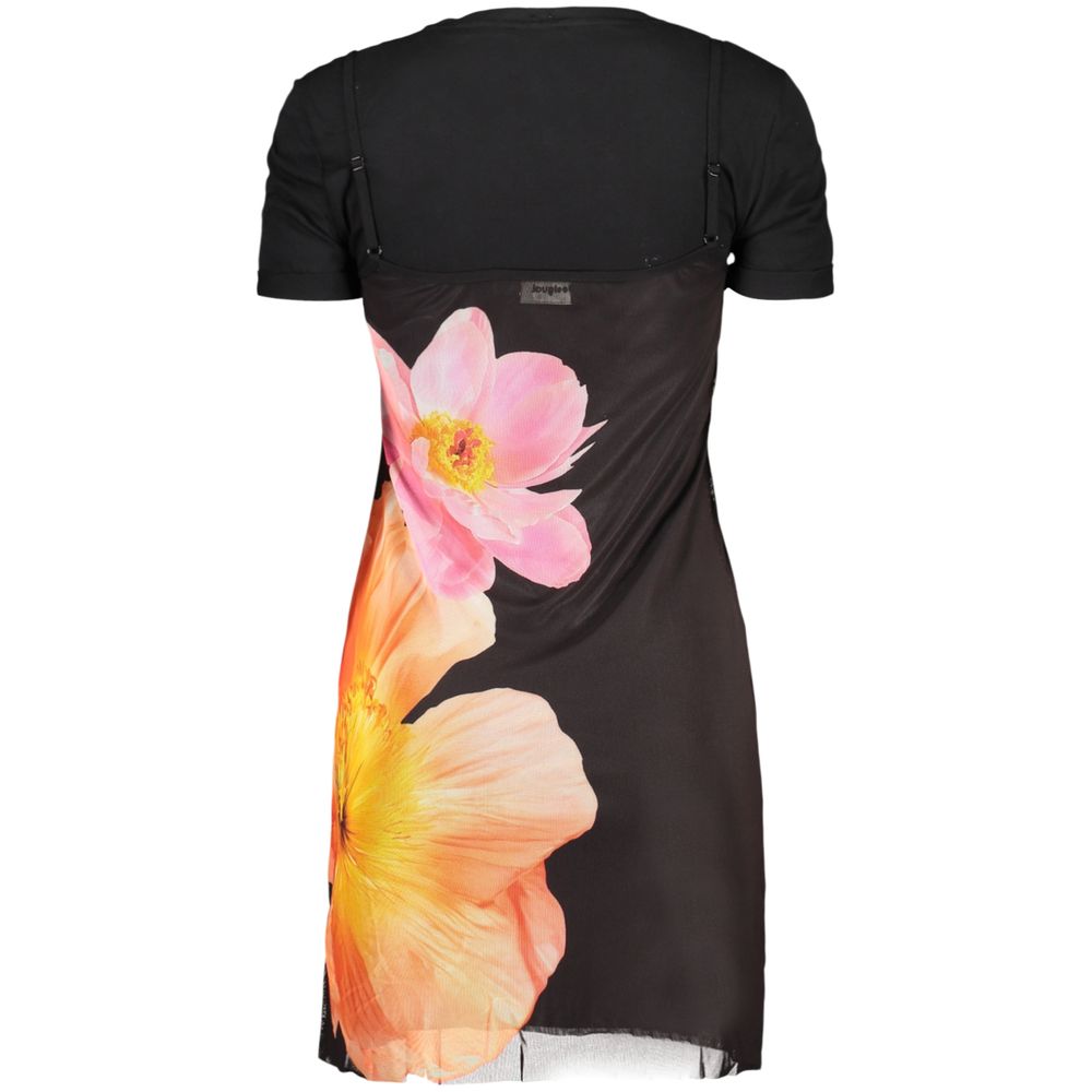 Desigual Black Cotton Women Dress | Regal Royce