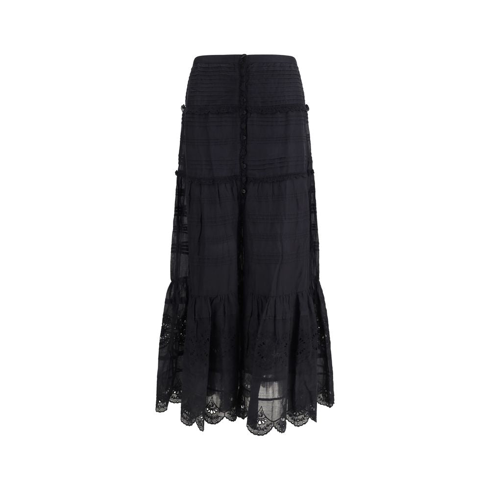 Marant Etoile Black Viscose Long Skirt | Regal Royce