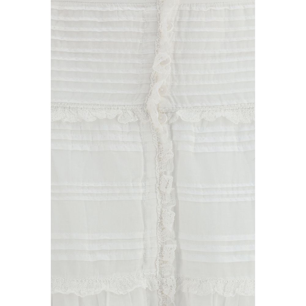 Marant Etoile White Viscose Long Skirt | Regal Royce