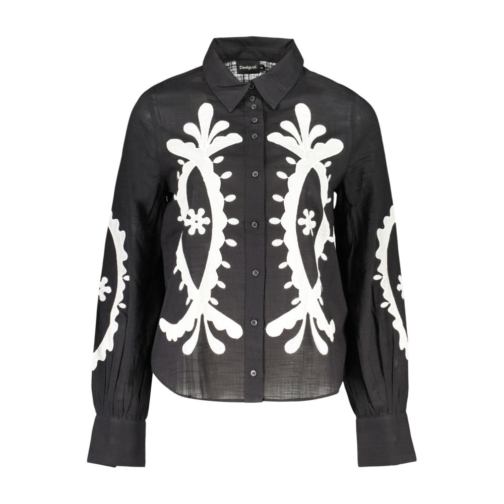 Desigual Nero Cotton Women Shirt | Regal Royce