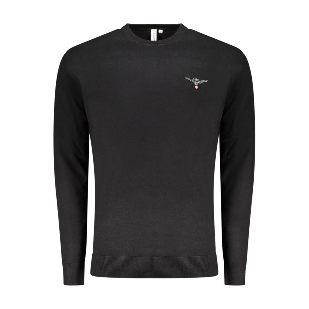 Accademia Militare Black Cotton Men's Sweater | Regal Royce