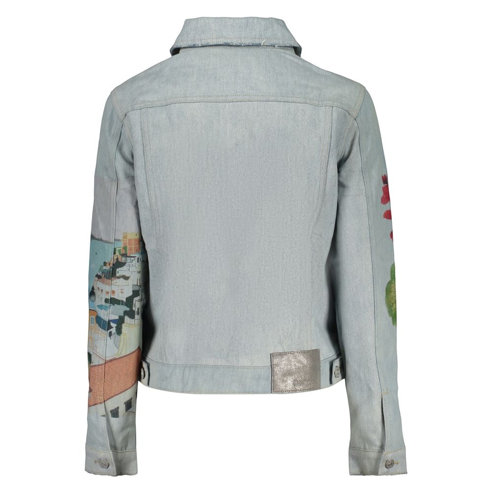 Desigual Azzurro Cotton Women Jacket | Regal Royce