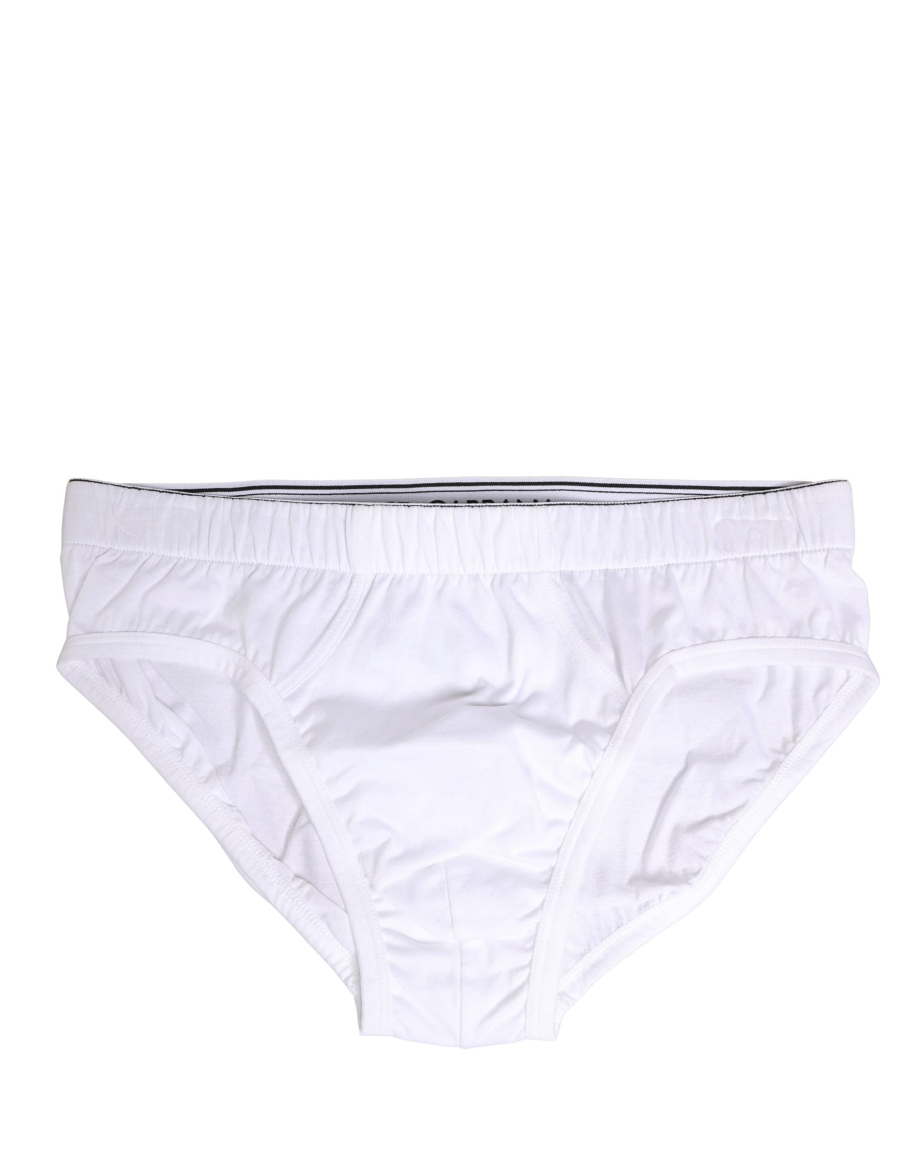 Dolce & Gabbana White Cotton Regular Men Midi Brief Underwear | Regal Royce