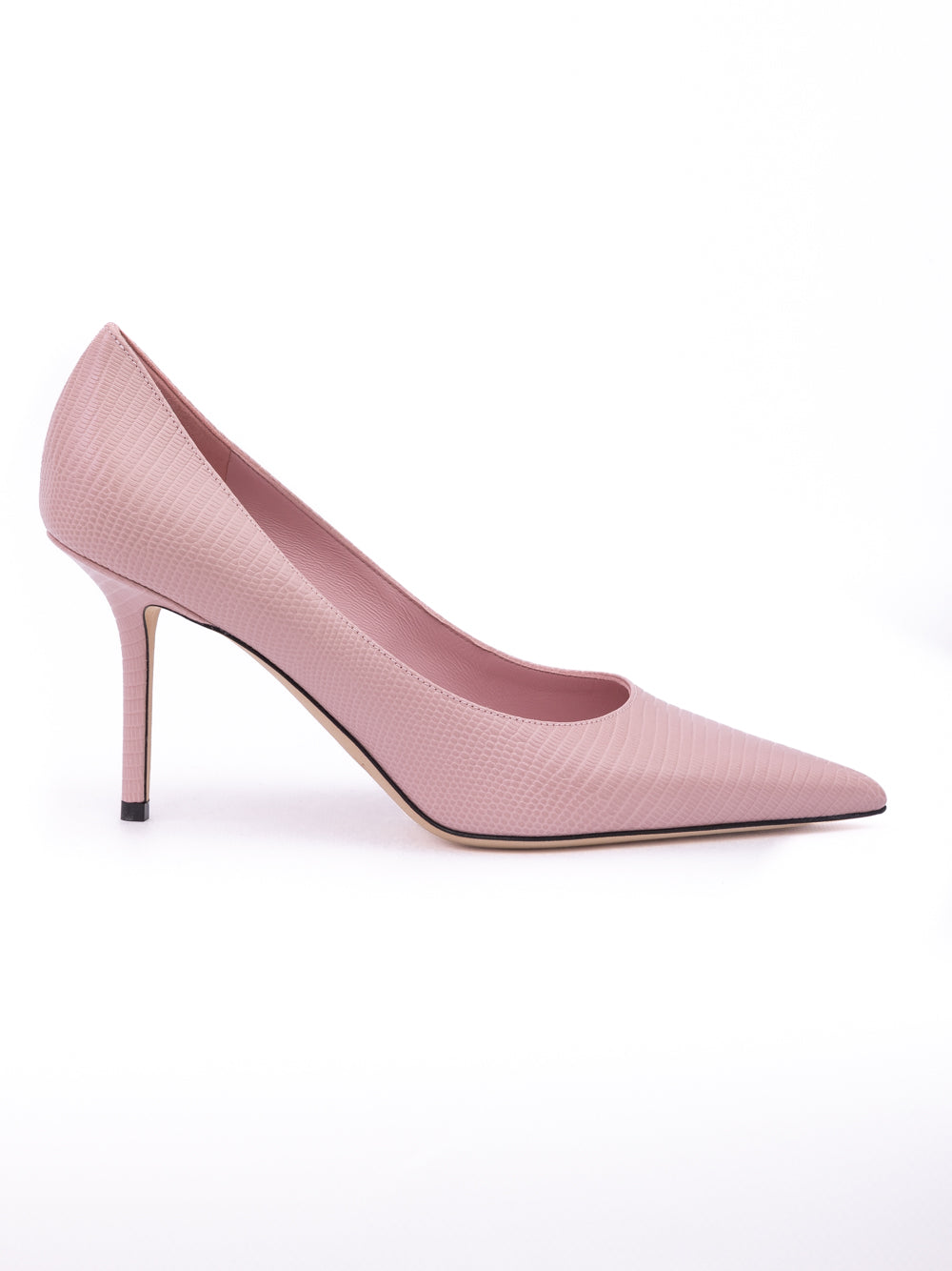 Jimmy Choo Pink Lizard Printed Leather Love 85 Pumps | Regal Royce