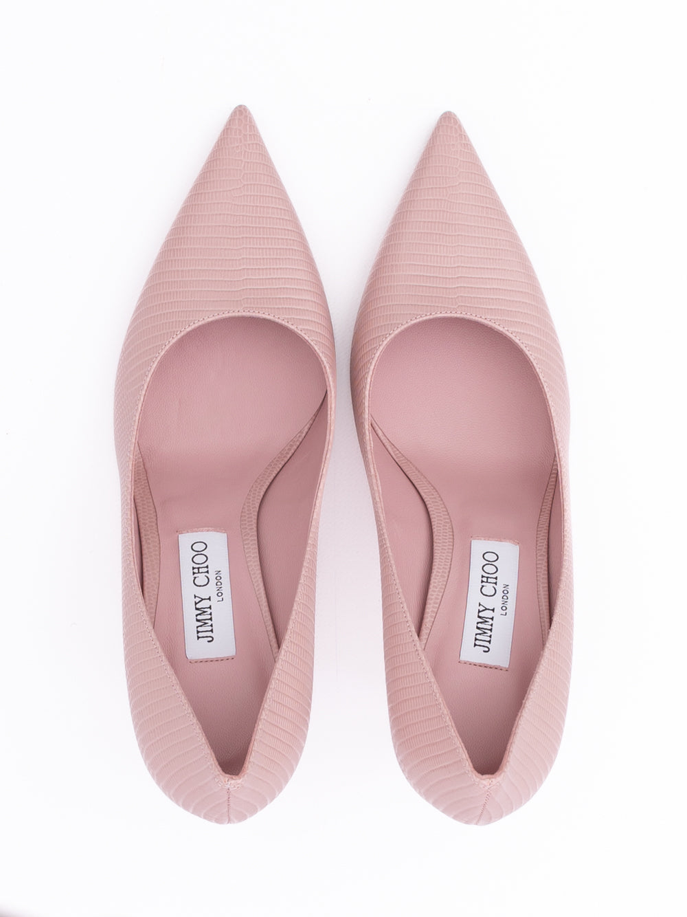 Jimmy Choo Pink Lizard Printed Leather Love 85 Pumps | Regal Royce