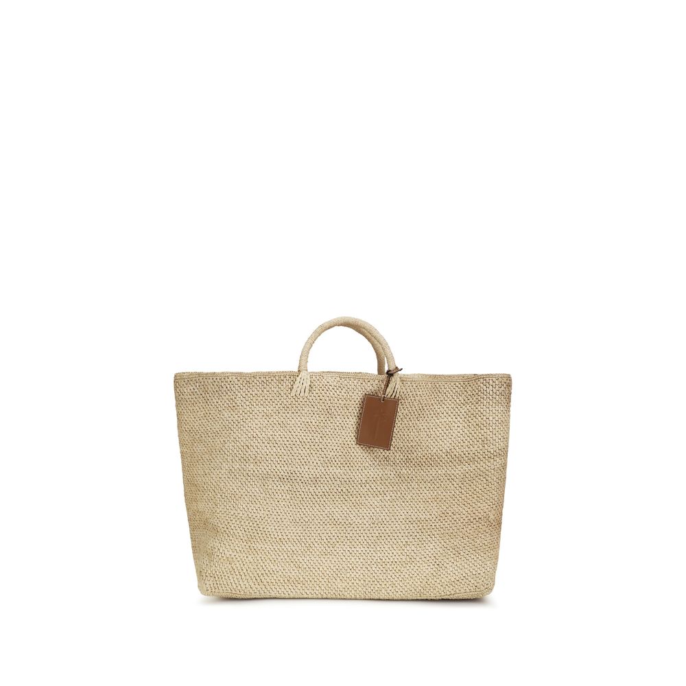 Manebi Beige Raffia Handbag | Regal Royce