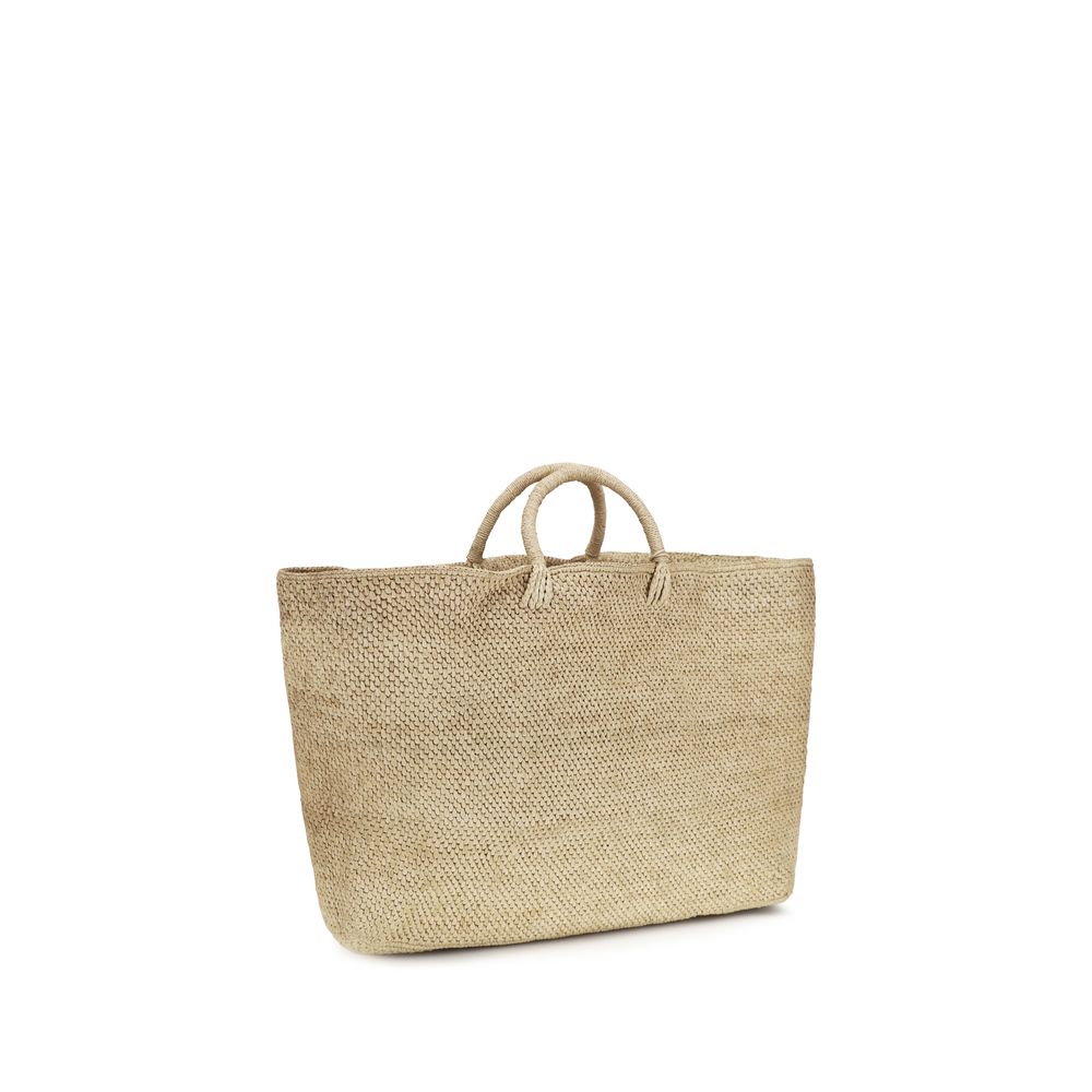 Manebi Beige Raffia Handbag | Regal Royce