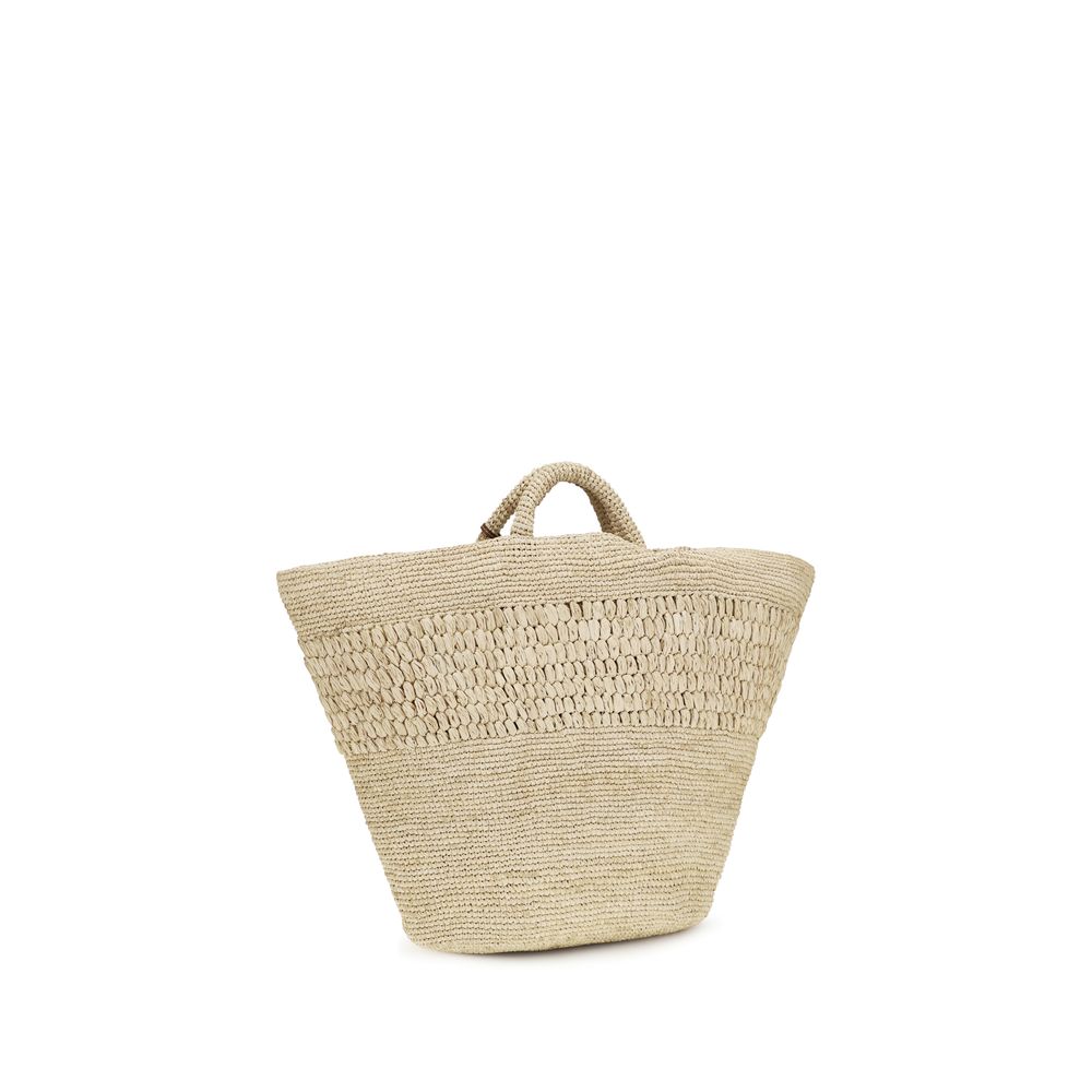Manebi Beige Raffia Handbag | Regal Royce