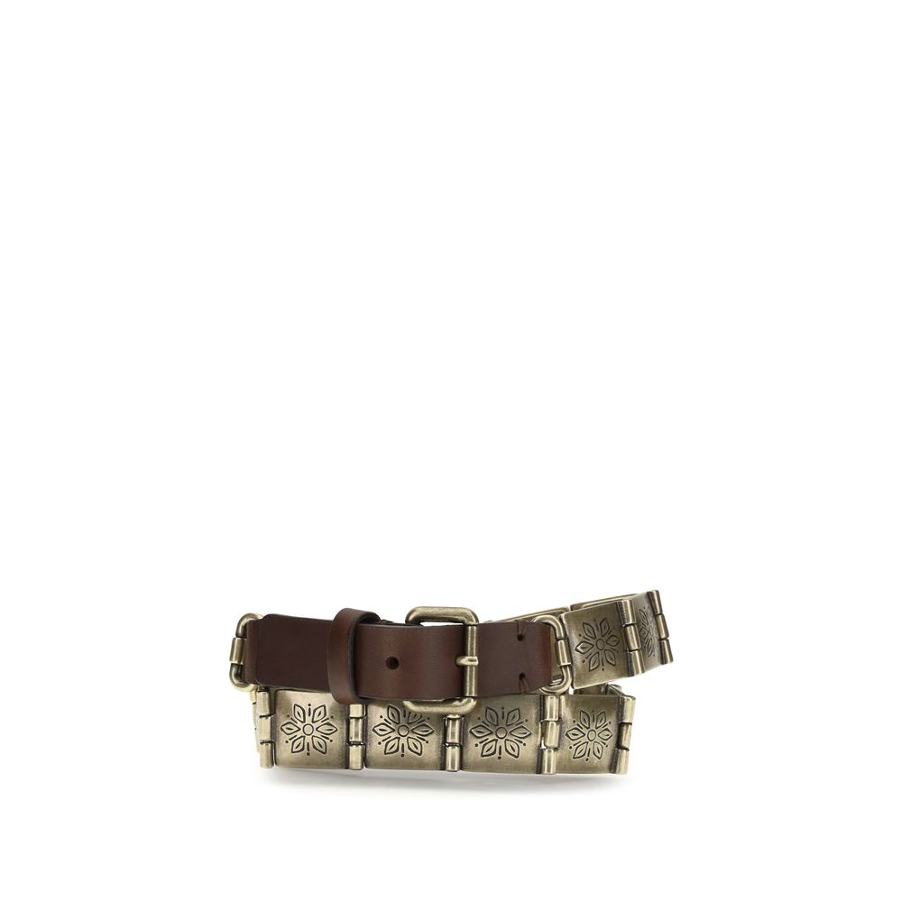 Etro Brown Calf Leather Bos Taurus Regular Belt | Regal Royce