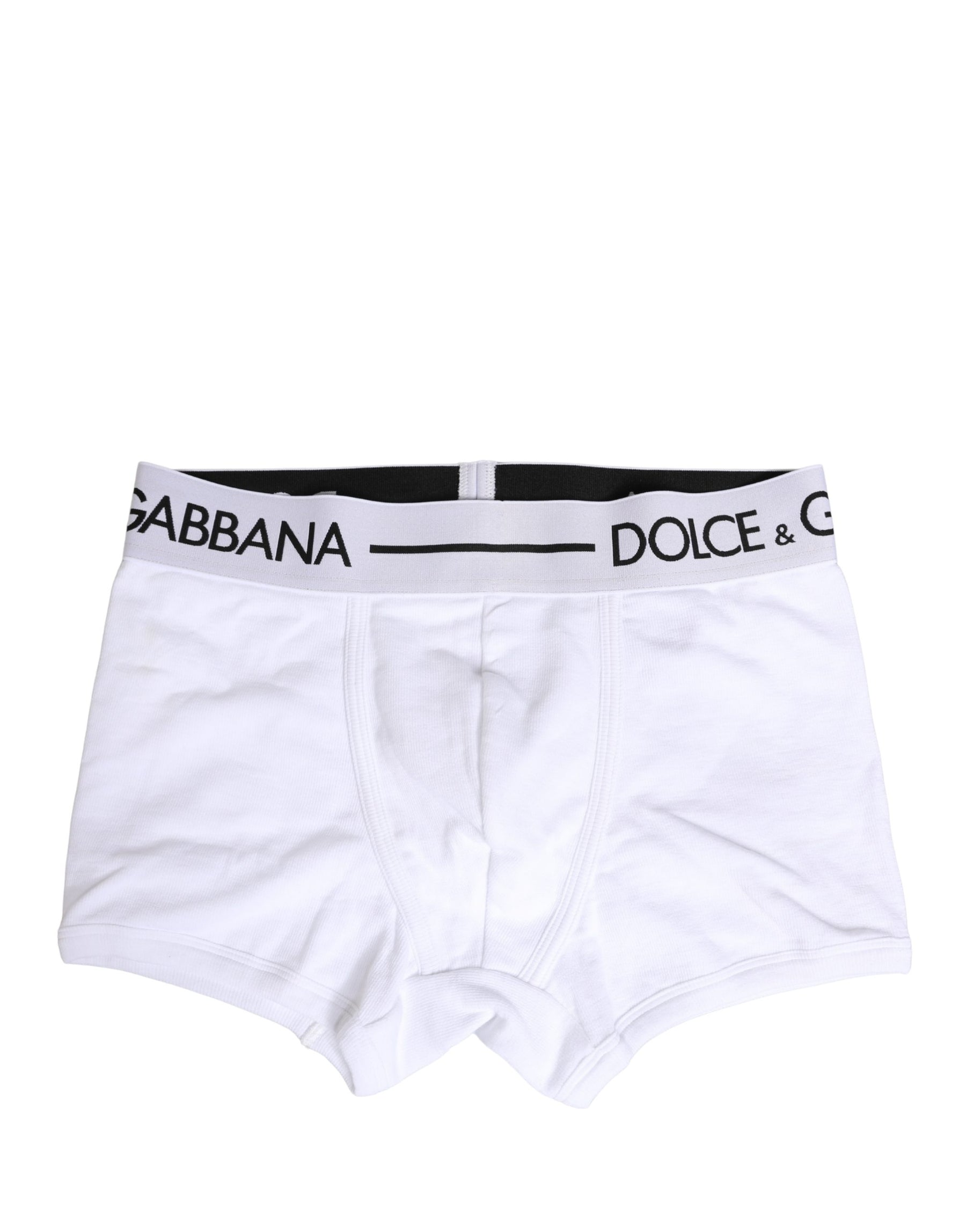 Dolce & Gabbana White Logo Waistband Regular Boxer Underwear | Regal Royce
