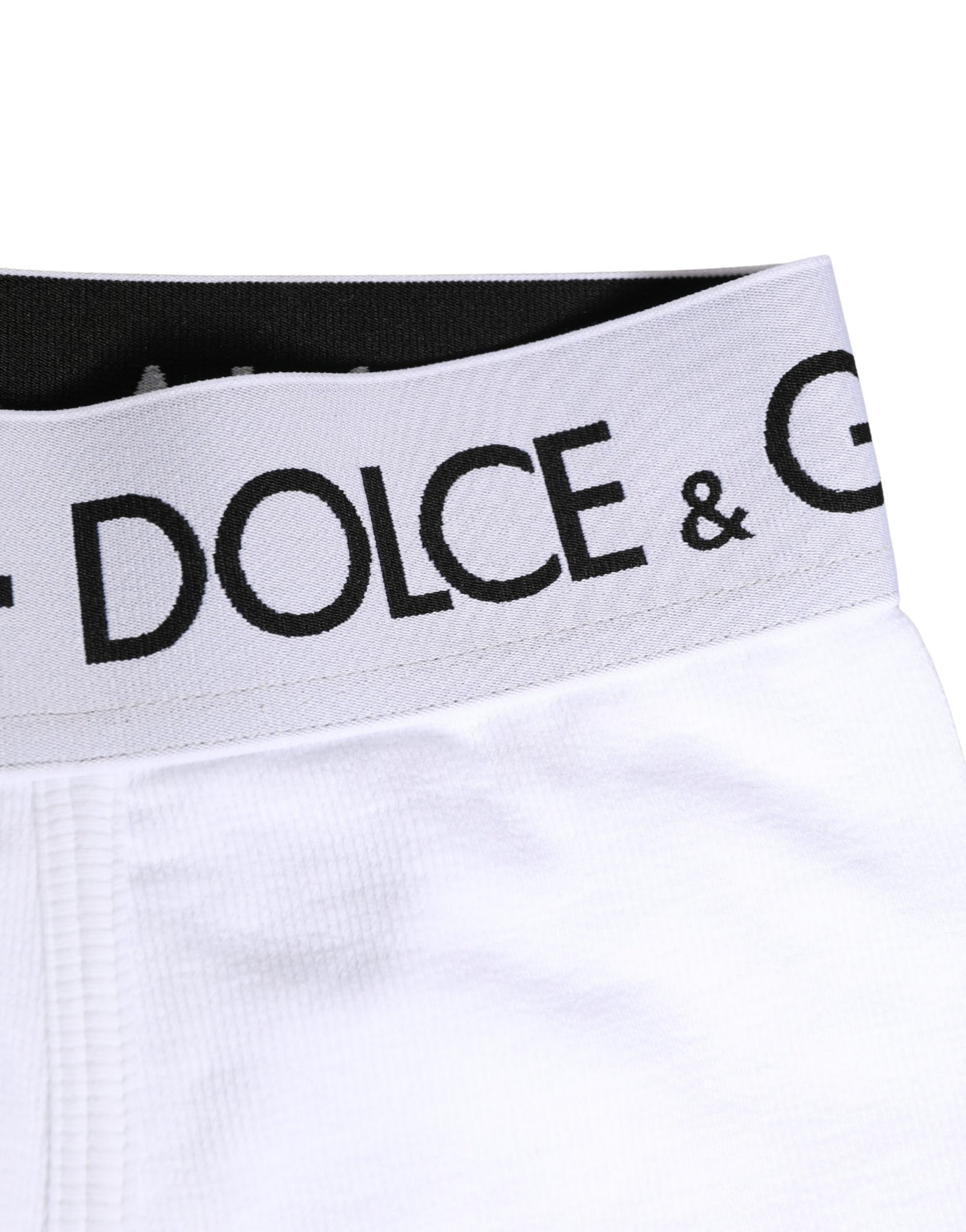 Dolce & Gabbana White Logo Waistband Regular Boxer Underwear | Regal Royce