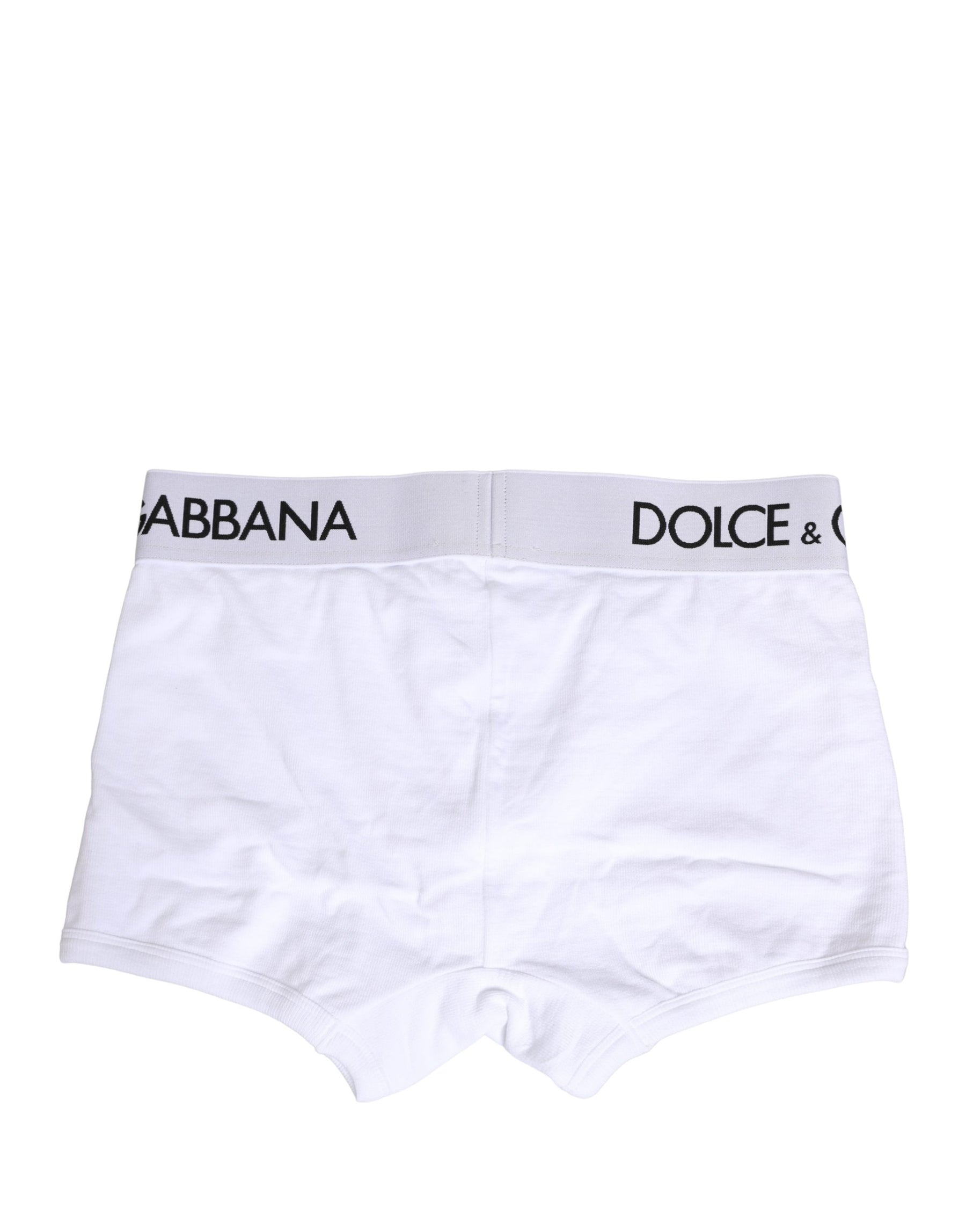 Dolce & Gabbana White Logo Waistband Regular Boxer Underwear | Regal Royce