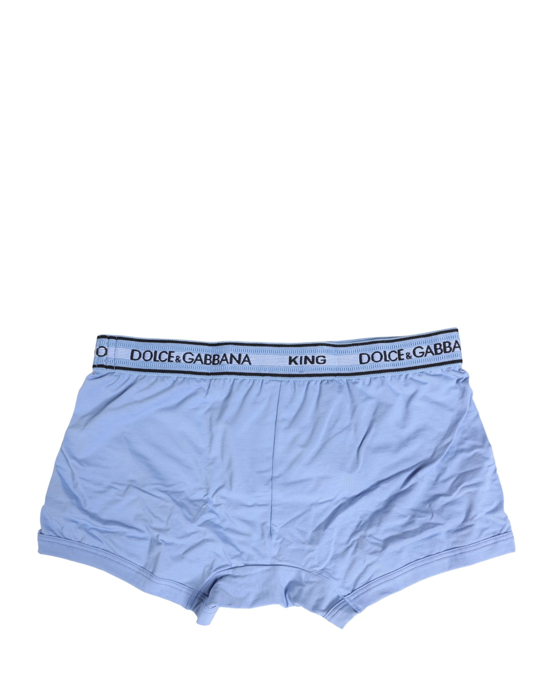 Dolce & Gabbana Light Blue Cotton Men Regular Boxer Underwear | Regal Royce