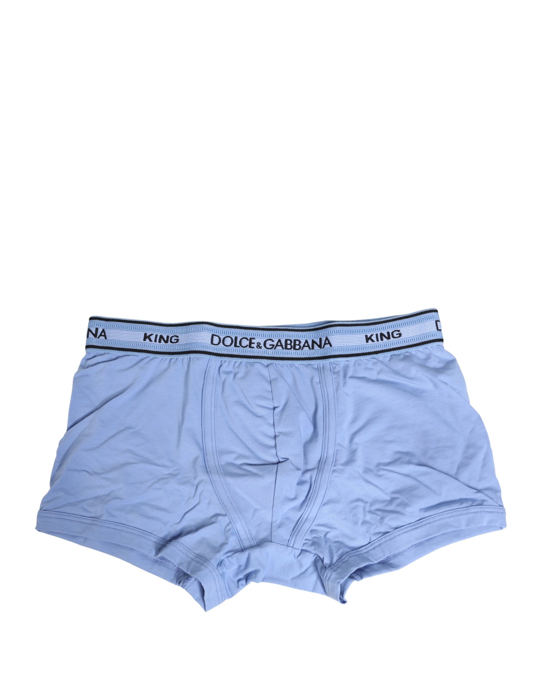Dolce & Gabbana Light Blue Cotton Men Regular Boxer Underwear | Regal Royce