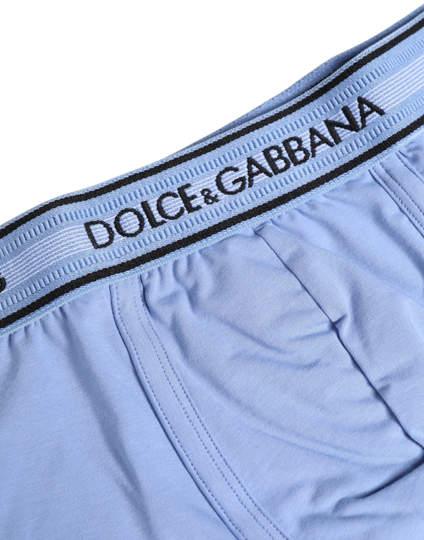 Dolce & Gabbana Light Blue Cotton Men Regular Boxer Underwear | Regal Royce