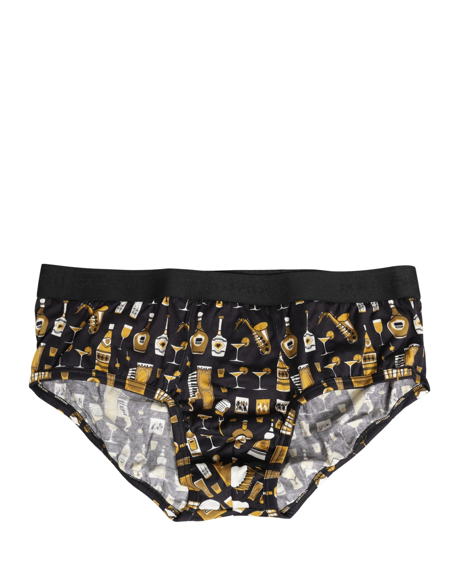 Dolce & Gabbana Black Jazz Cocktail Men Brando Brief Underwear | Regal Royce