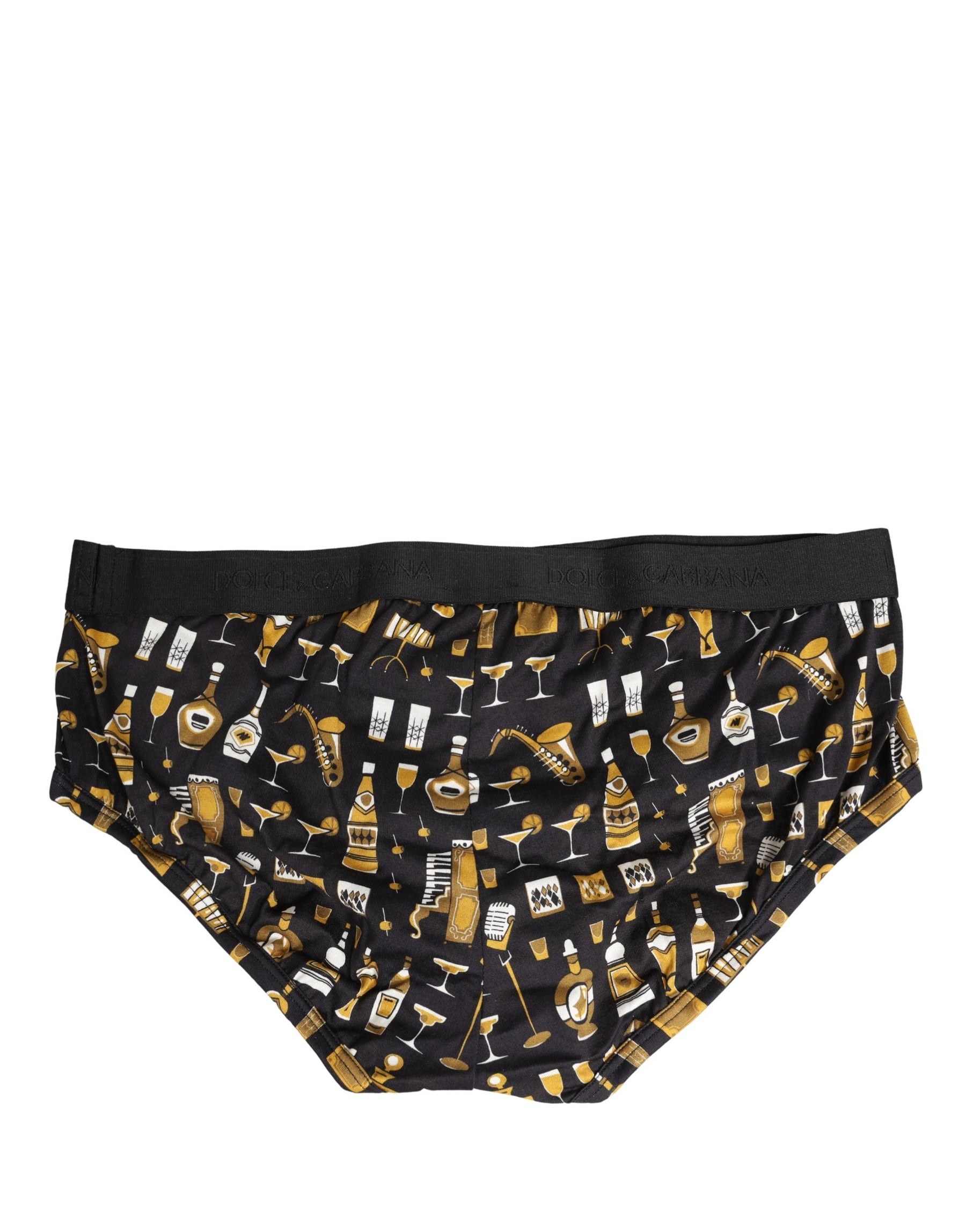 Dolce & Gabbana Black Jazz Cocktail Men Brando Brief Underwear | Regal Royce