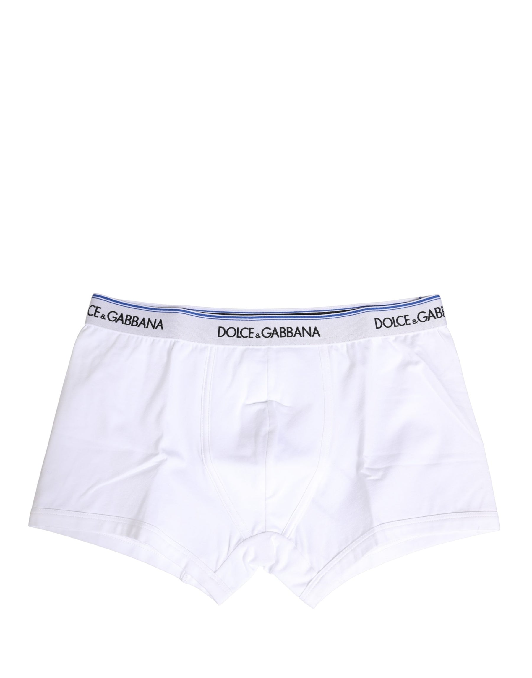 Dolce & Gabbana White Logo Waistband Regular Boxer Underwear | Regal Royce