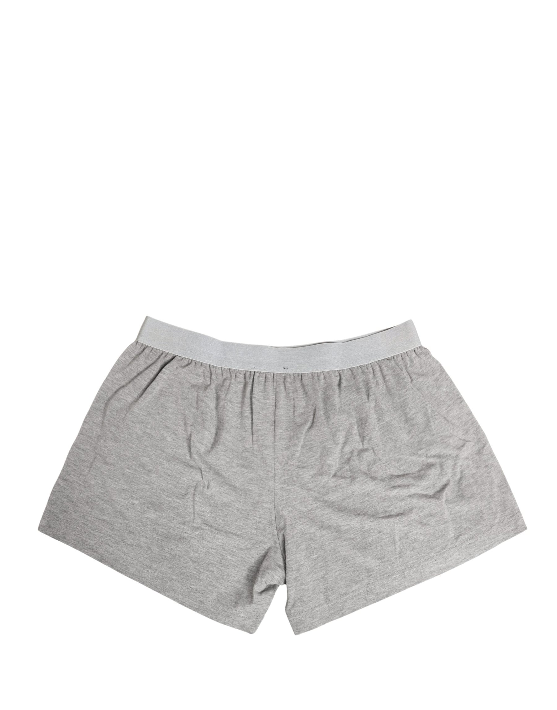 Dolce & Gabbana Gray Logo Waistband Cotton Men Boxer Underwear | Regal Royce