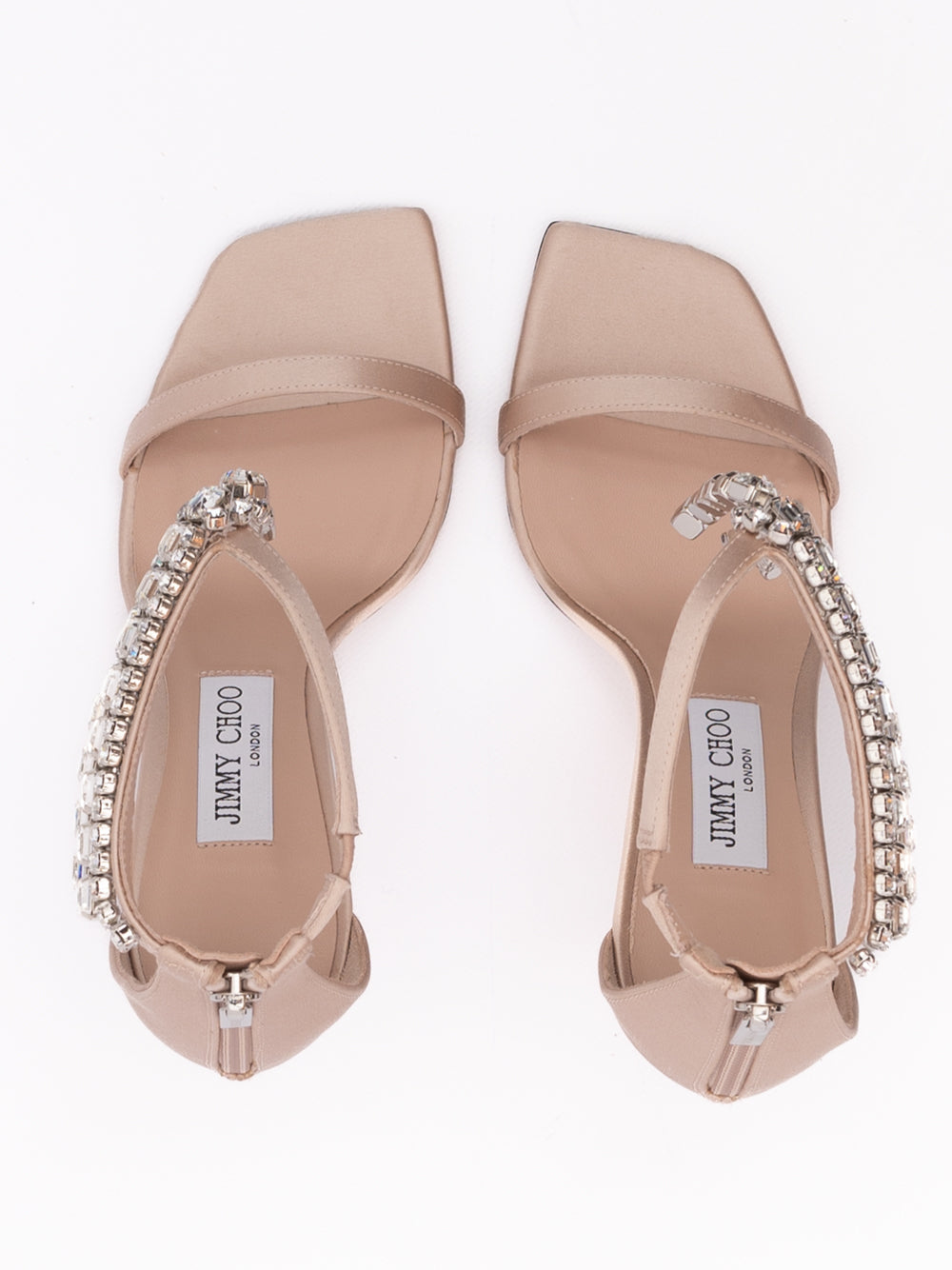 Jimmy Choo Powder Pink Satin Verity 100 Sandals | Regal Royce