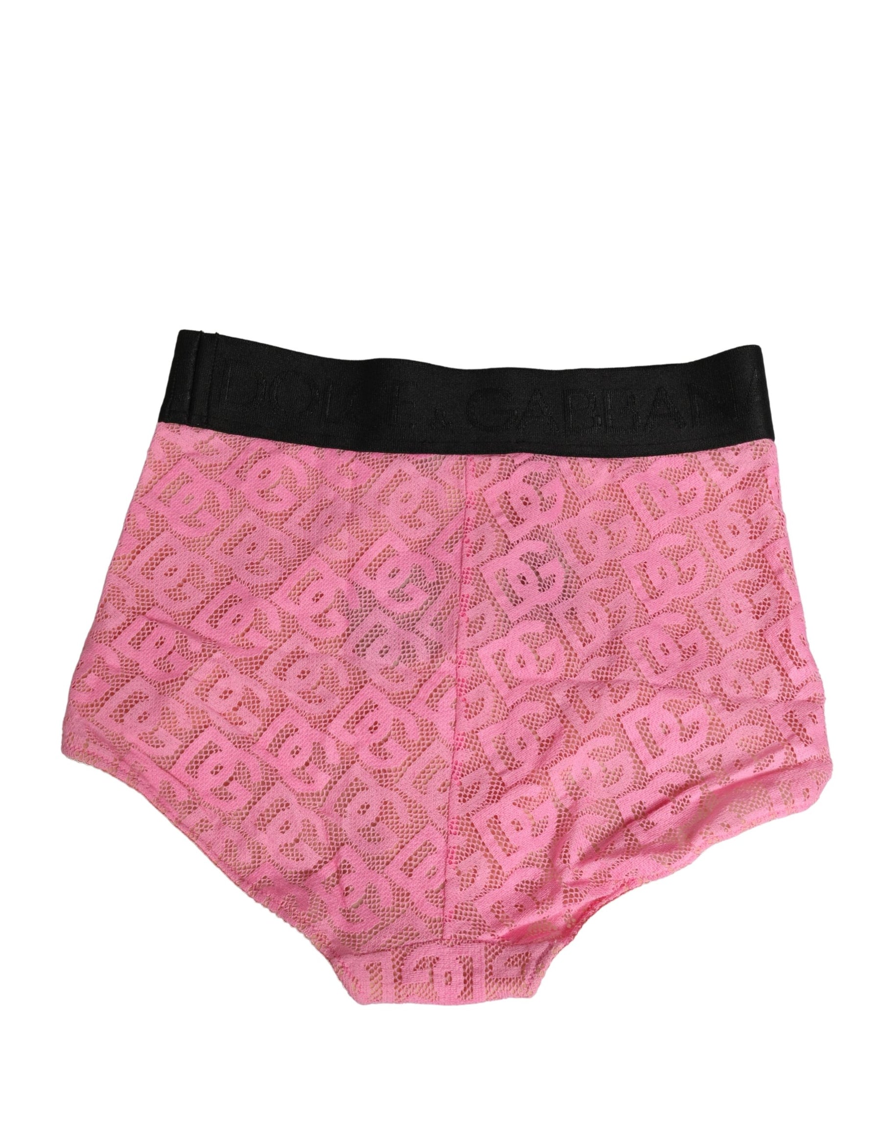 Dolce & Gabbana Pink Cotton DG Logo High Waist Girdle Underwear | Regal Royce