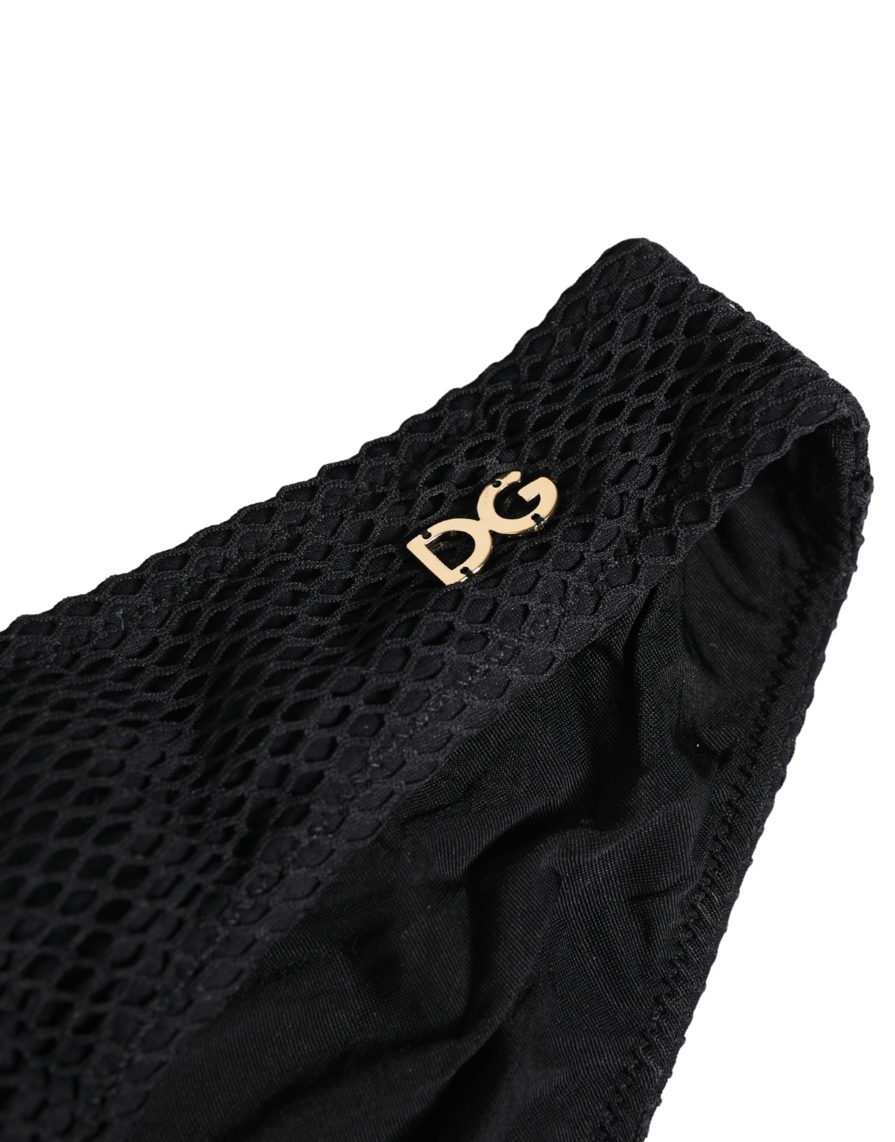 Dolce & Gabbana Black Nylon DG Logo Plaque Regular Brief Underwear | Regal Royce