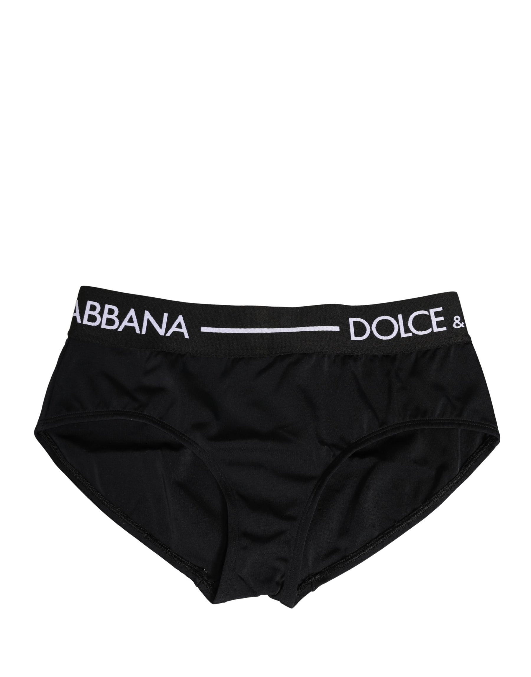 Dolce & Gabbana Black Nylon Stretch Coulotte Panty Underwear | Regal Royce