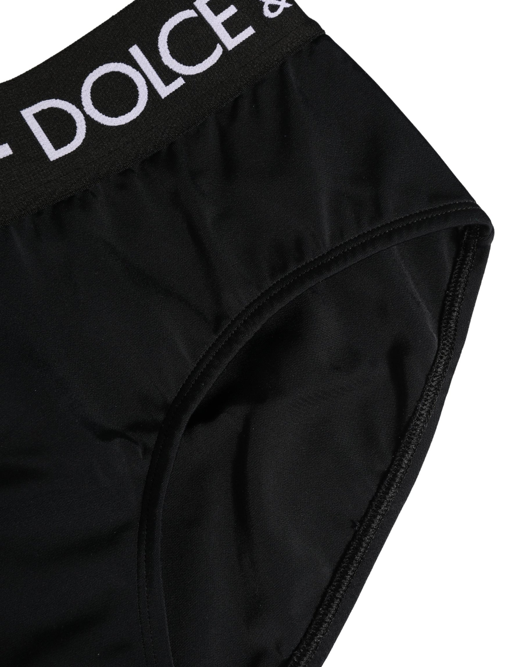 Dolce & Gabbana Black Nylon Stretch Coulotte Panty Underwear | Regal Royce