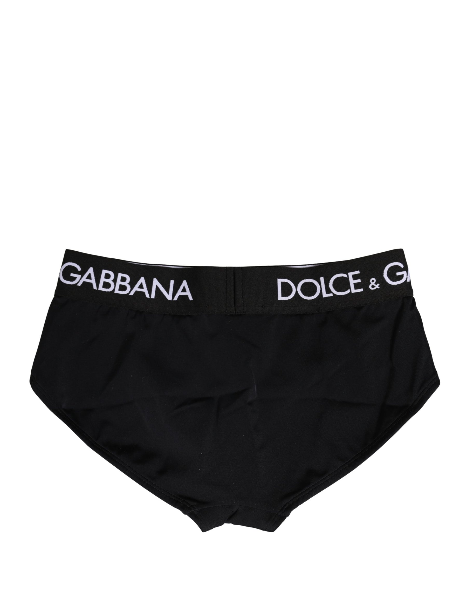 Dolce & Gabbana Black Nylon Stretch Coulotte Panty Underwear | Regal Royce
