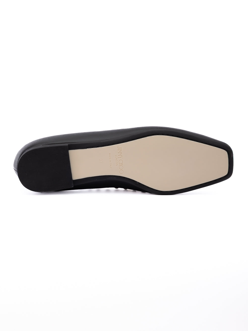 Jimmy Choo Black Leather Dome Studs Mirele Ballet Flat | Regal Royce