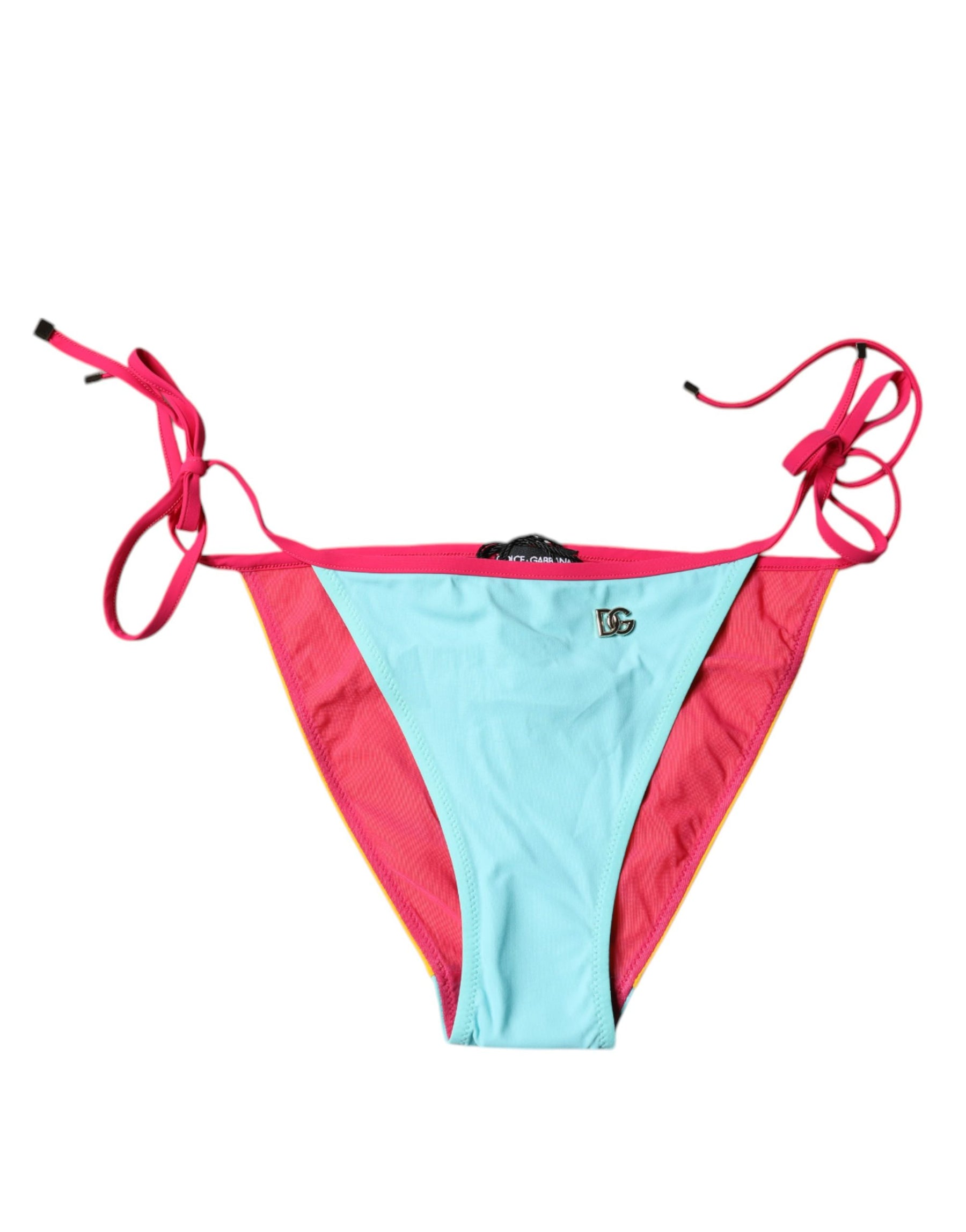 Dolce & Gabbana Multicolor Logo Swimsuit Bikini Bottom Swimwear | Regal Royce