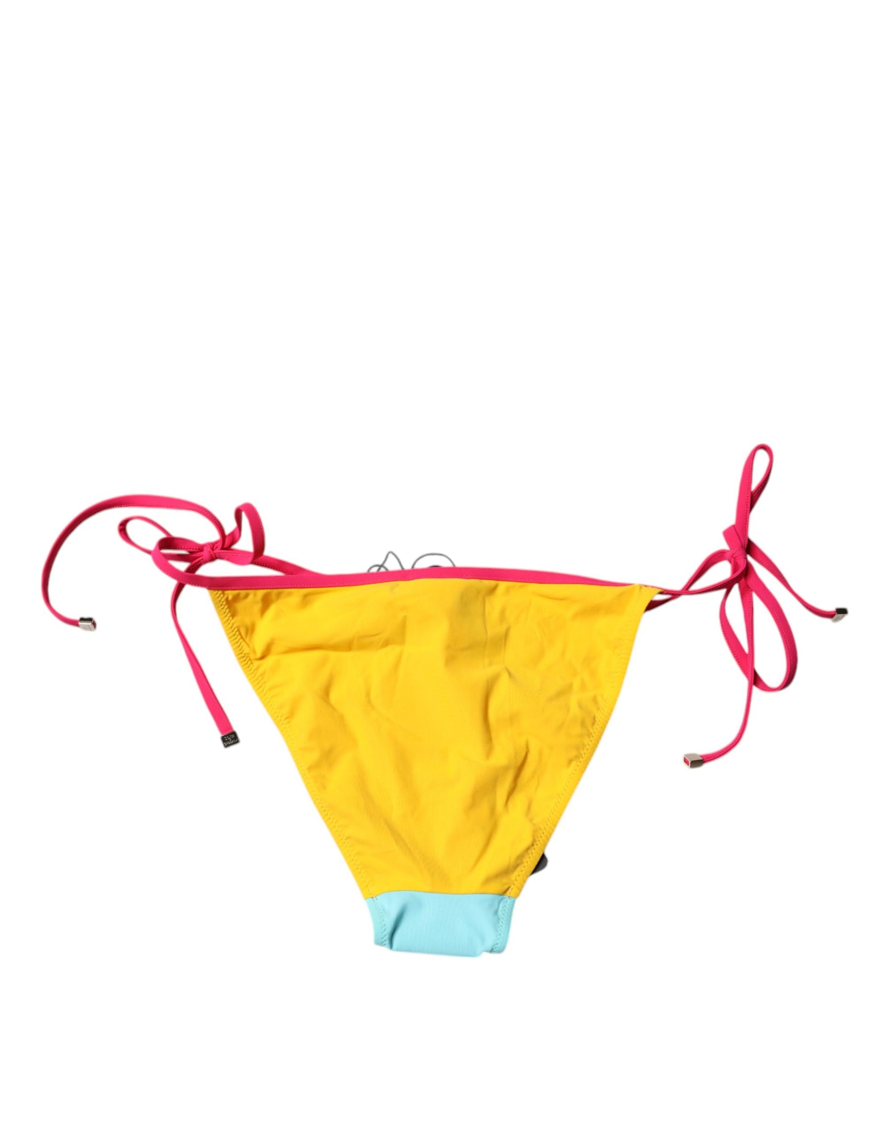 Dolce & Gabbana Multicolor Logo Swimsuit Bikini Bottom Swimwear | Regal Royce