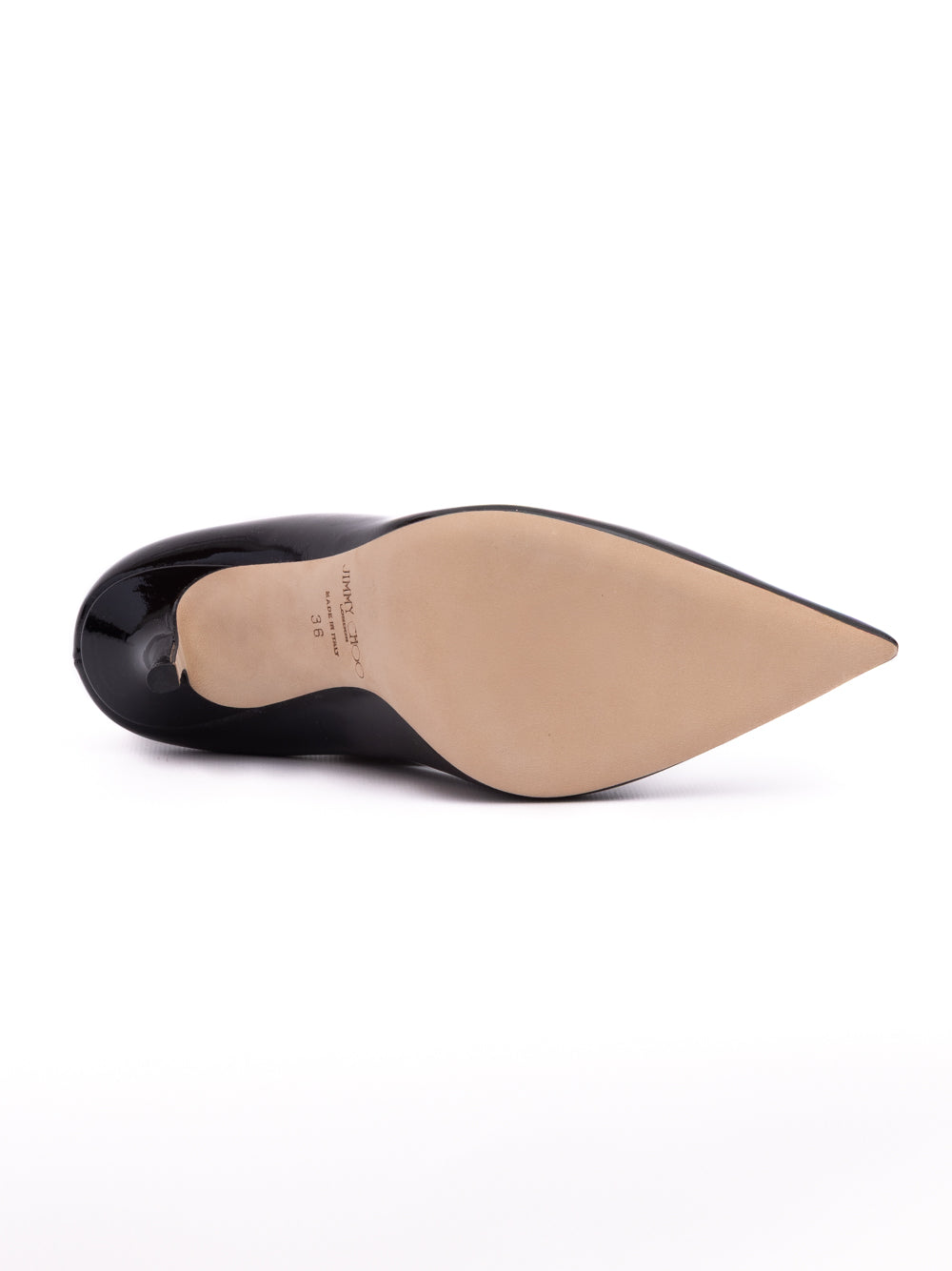 Jimmy Choo Black Patent Leather Diamond Talura 100 Pumps | Regal Royce