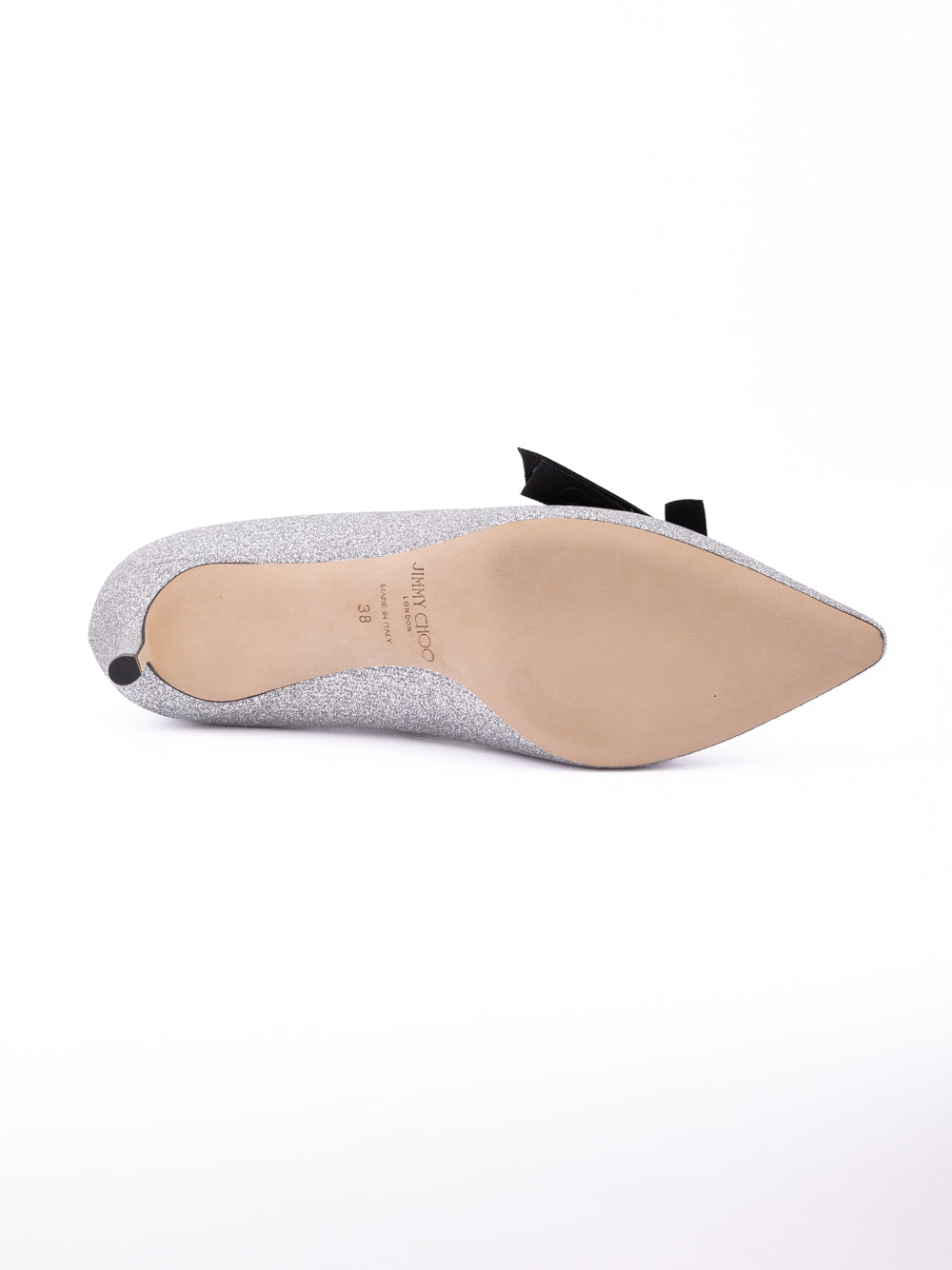 Jimmy Choo Silver Fine Glitter Fabric Romy 60 Pumps | Regal Royce