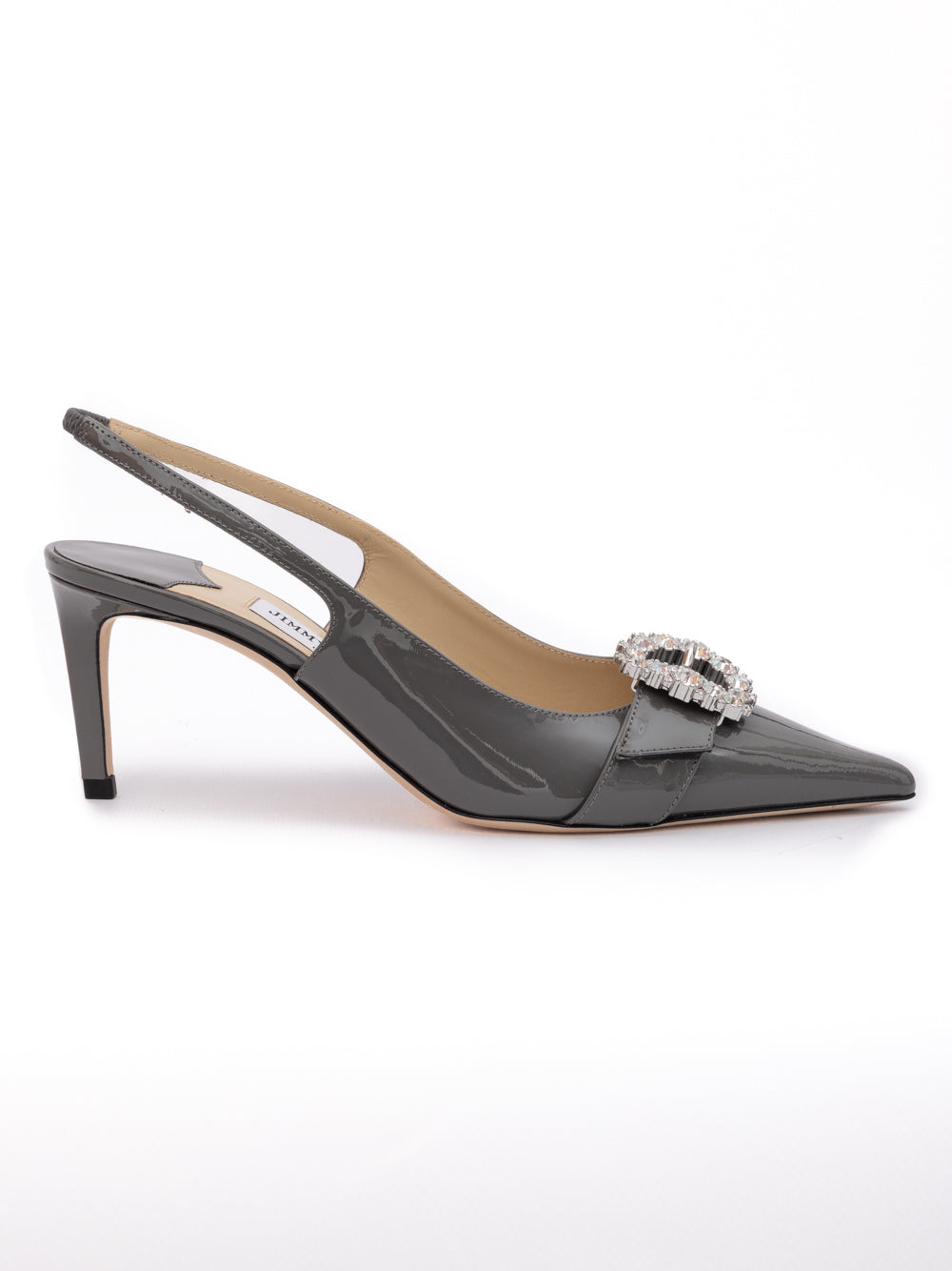 Jimmy Choo Storm Grey Patent Leather Chery SB 65 Pumps | Regal Royce