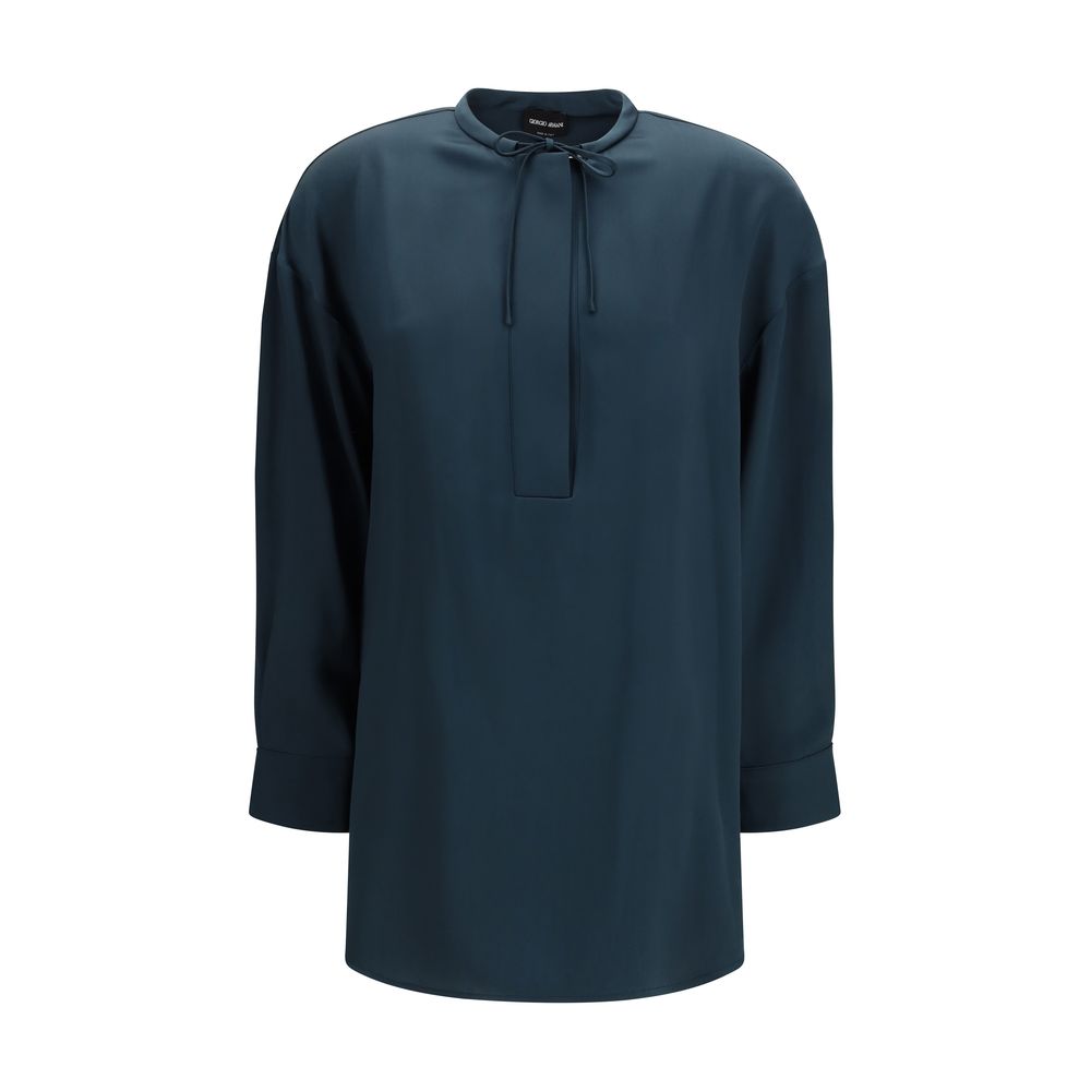 Giorgio Armani Blue Silk Blouse | Regal Royce