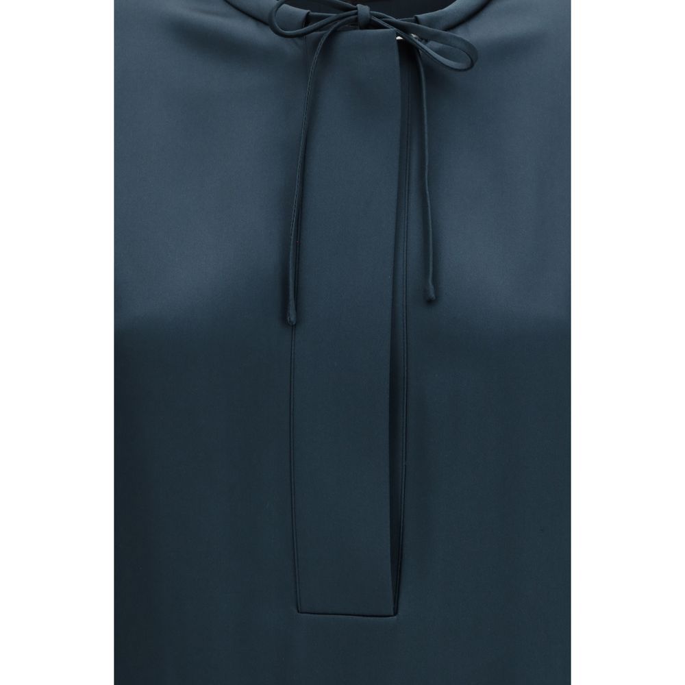 Giorgio Armani Blue Silk Blouse | Regal Royce